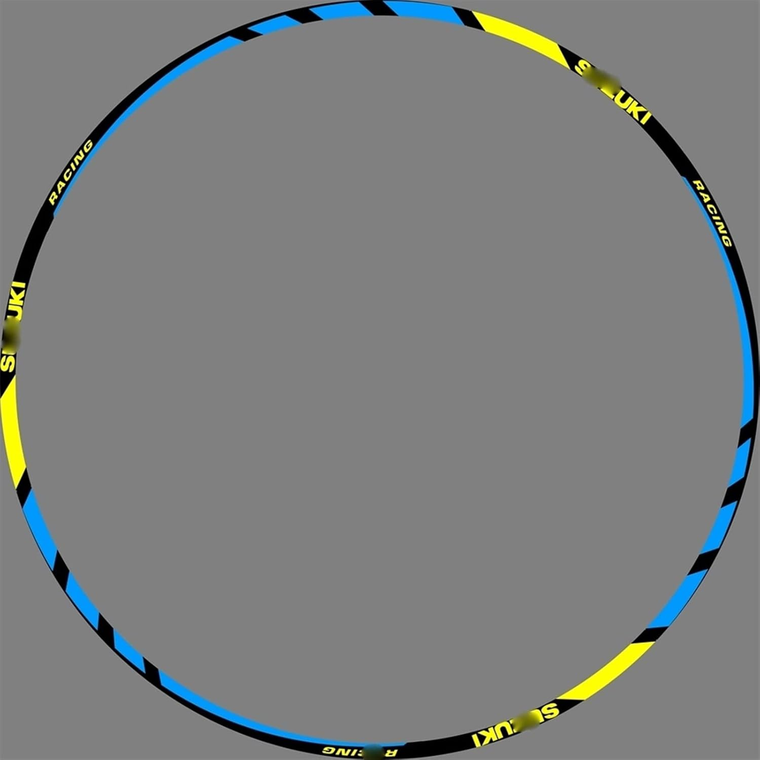 Stickers for Suzuki GSX R1000 Motorcycle Wheel Stickers Rim Reflective Decals Logo Accessories 17 Inch (Color : Black) image number 1