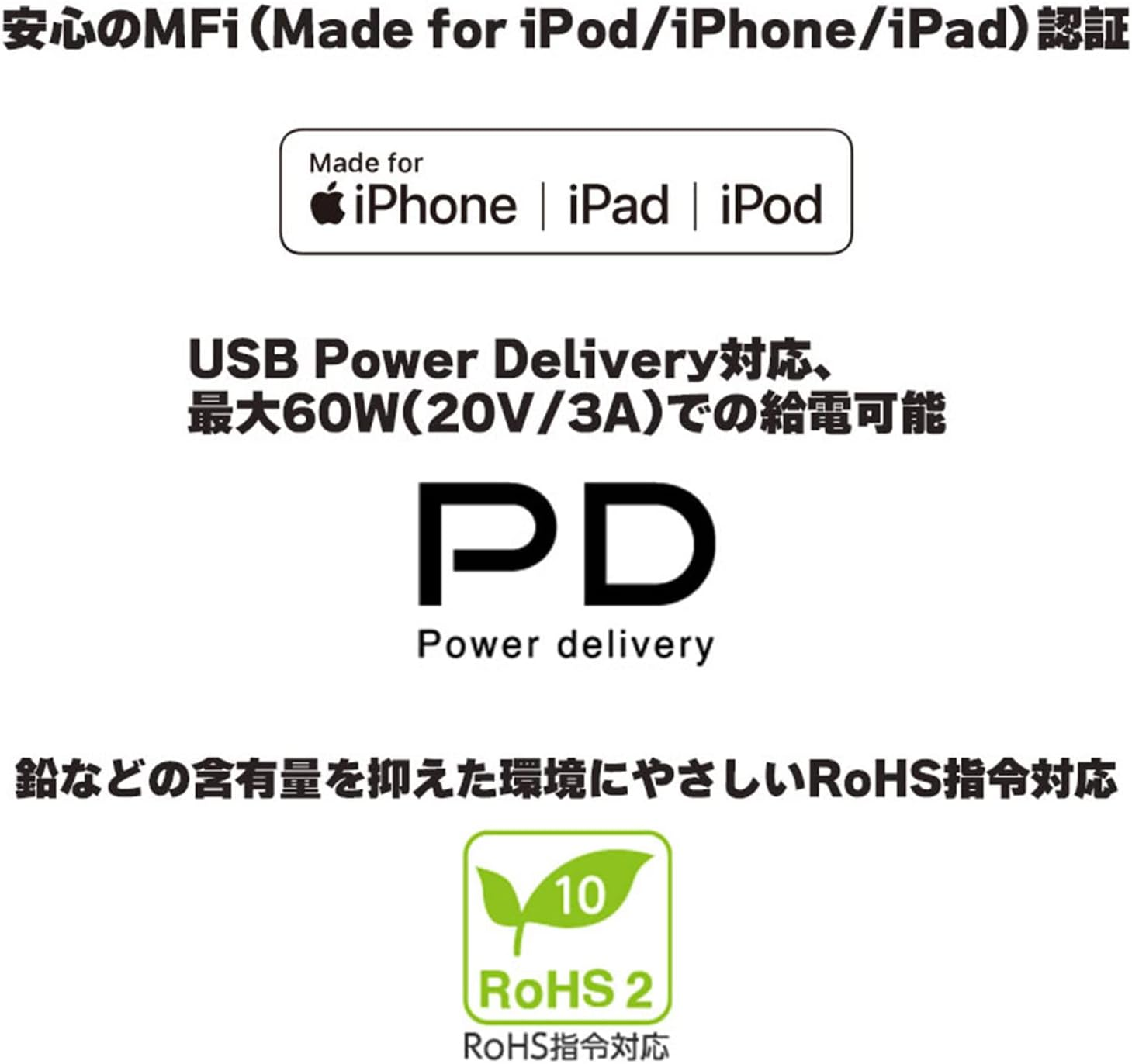 Greenhouse GH-ALTCTA15-WH Lightning to Type-C 5.9 Inches (15 Cm), Strong Cable, Fast Charging, Data Transfer, Iphone Ipad Disconnection, White image number 2