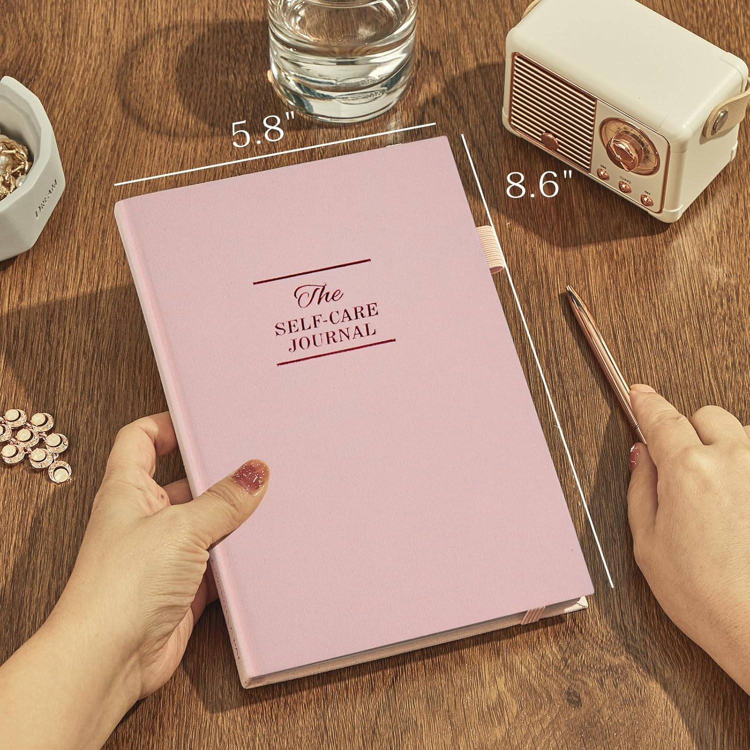 5 MINUTES a DAY Self-Care Journal, Wellness & Daily Reflection Notebook &ndash; Gratitude Journal Guided Journal for Women &ndash; Self Care Planner, Mental Health Journal with Mood Tracker &ndash; A5 Size (Pink) - Pink image number 4