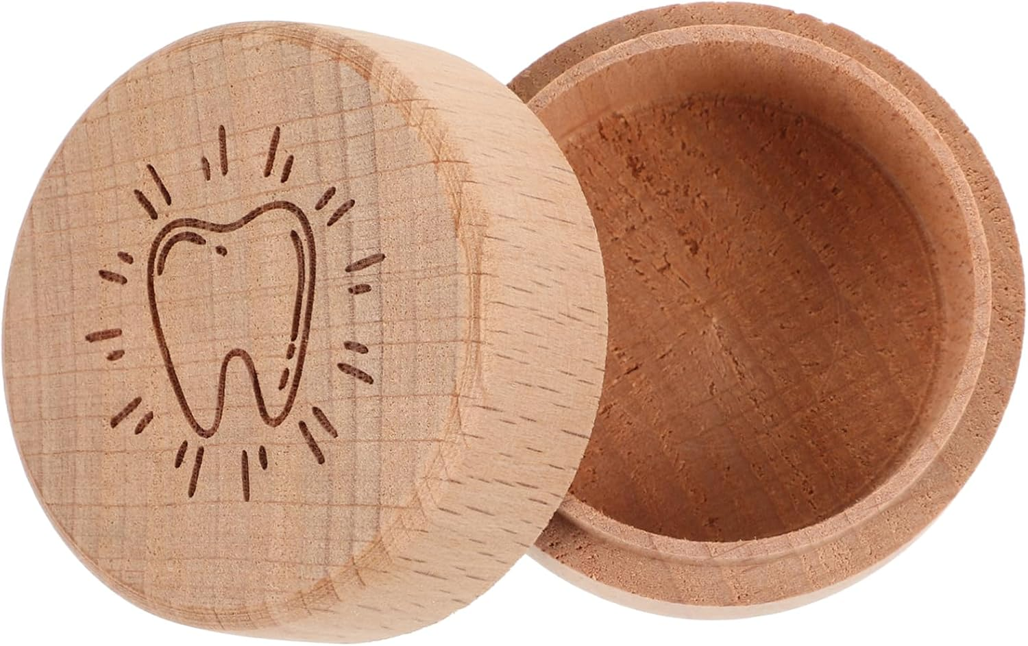 Unique Wooden Tooth Box First Tooth Keepsake Storage for Newborns for Boy Girl'S