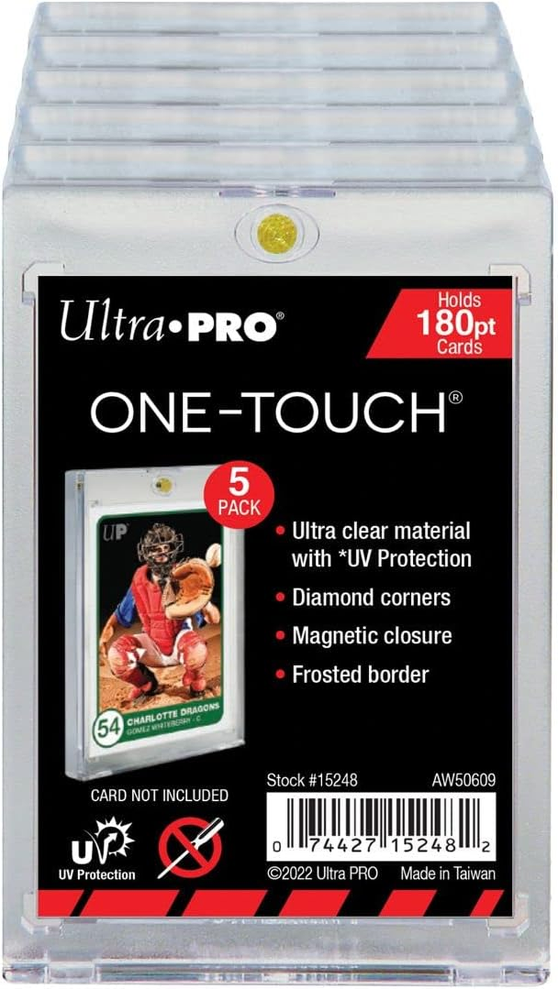 Ultra PRO One Touch 180PT UV Protection Card Holder with Magnetic Closure (Pack of 5)