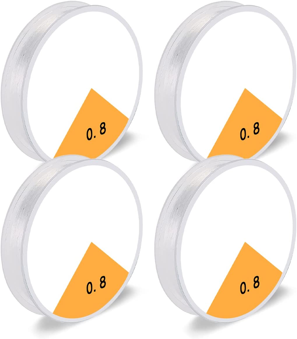 BEZANU Elastic Stretch Thread, 4 PCS Clear Bead String for Hanging, Bracelet and Jewelry Making (0.8Mm) image number 2