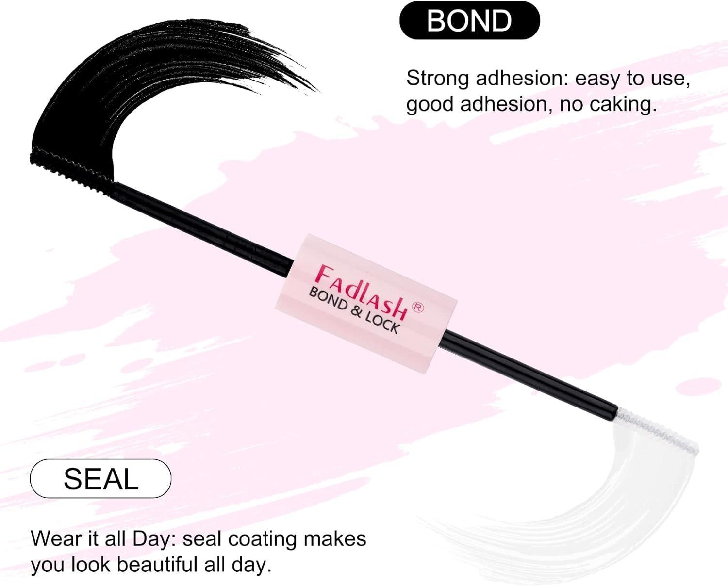 FADLASH Lash Bond and Seal Cluster Lashes Glue DIY Lash Extension Kit Lash Clusters Glue Individual Lashes Strong Hold 48-72 Hours Latex Free DIY Eyelash Extension Kit Suitable for Sensitive Eyes image number 1