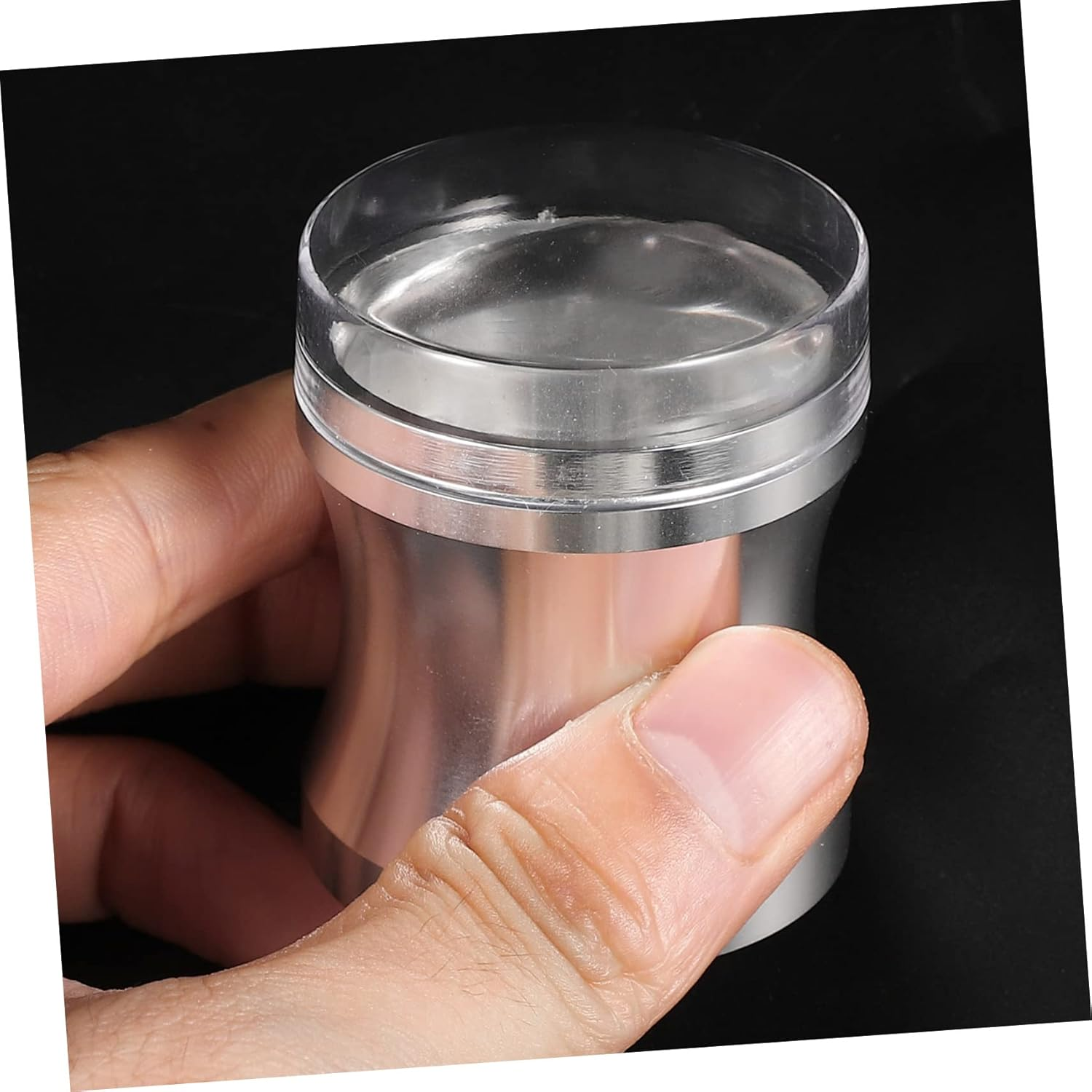 GANAZONO Silicone Nail Stamper Set 2Pcs Large Head Nail Art Stamping Tools for Manicure Scraper Suitable for Home Use image number 6