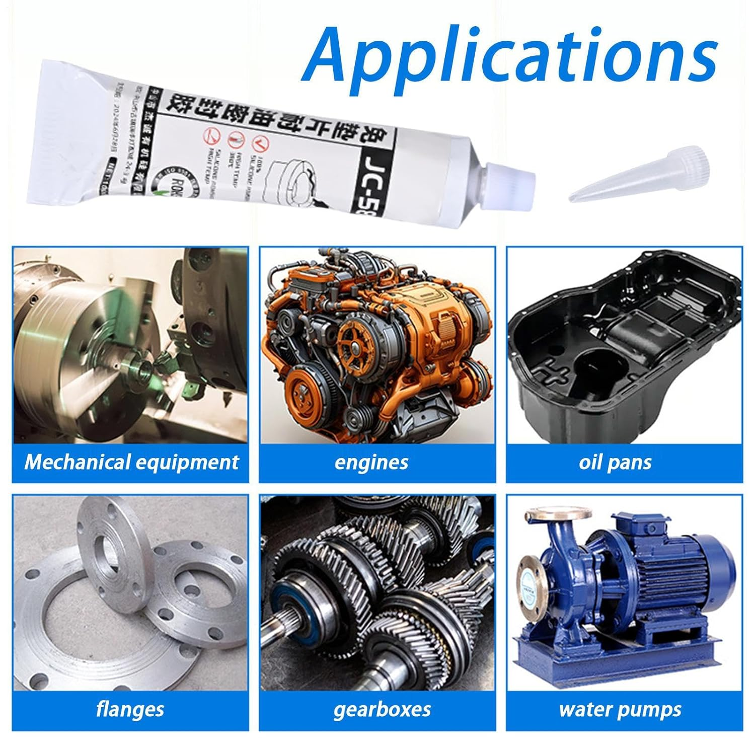 Gasket Sealant,Automotive Oil Leak Repair Sealant | Automotive Waterproof Sealing Adhesive for Maintenance Daily Care Engine Gearbox Water Pump image number 1