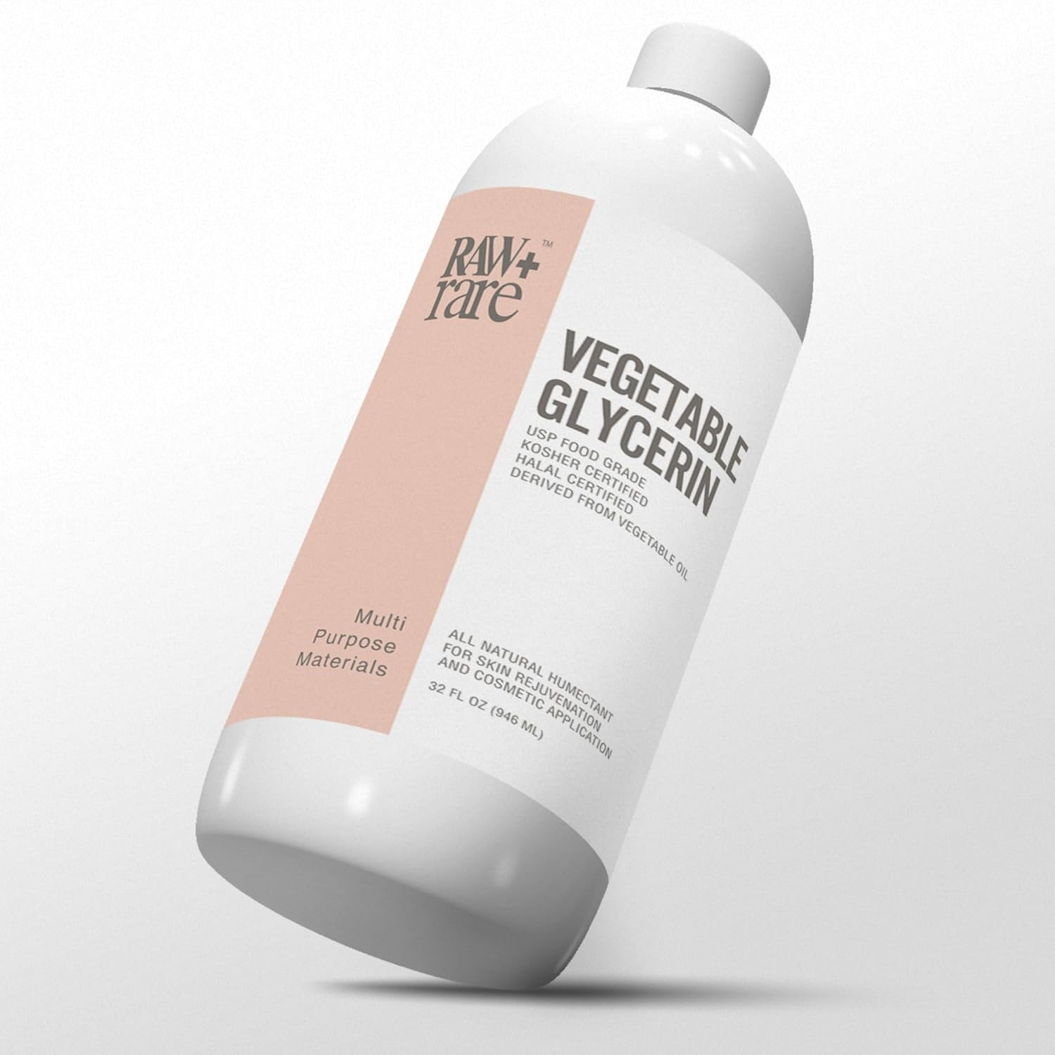 Glycerin Vegetable, Kosher Halal Pharmaceutical USP Grade, Natural Solution and Humectant for Cosmetics, Household Supplies, Art Crafts, and DIY E Liquid for E Cigs by Raw plus Rare - 950Ml image number 3