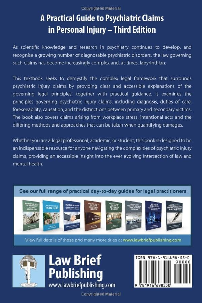 A Practical Guide to Psychiatric Claims in Personal Injury &ndash; Third Edition image number 1