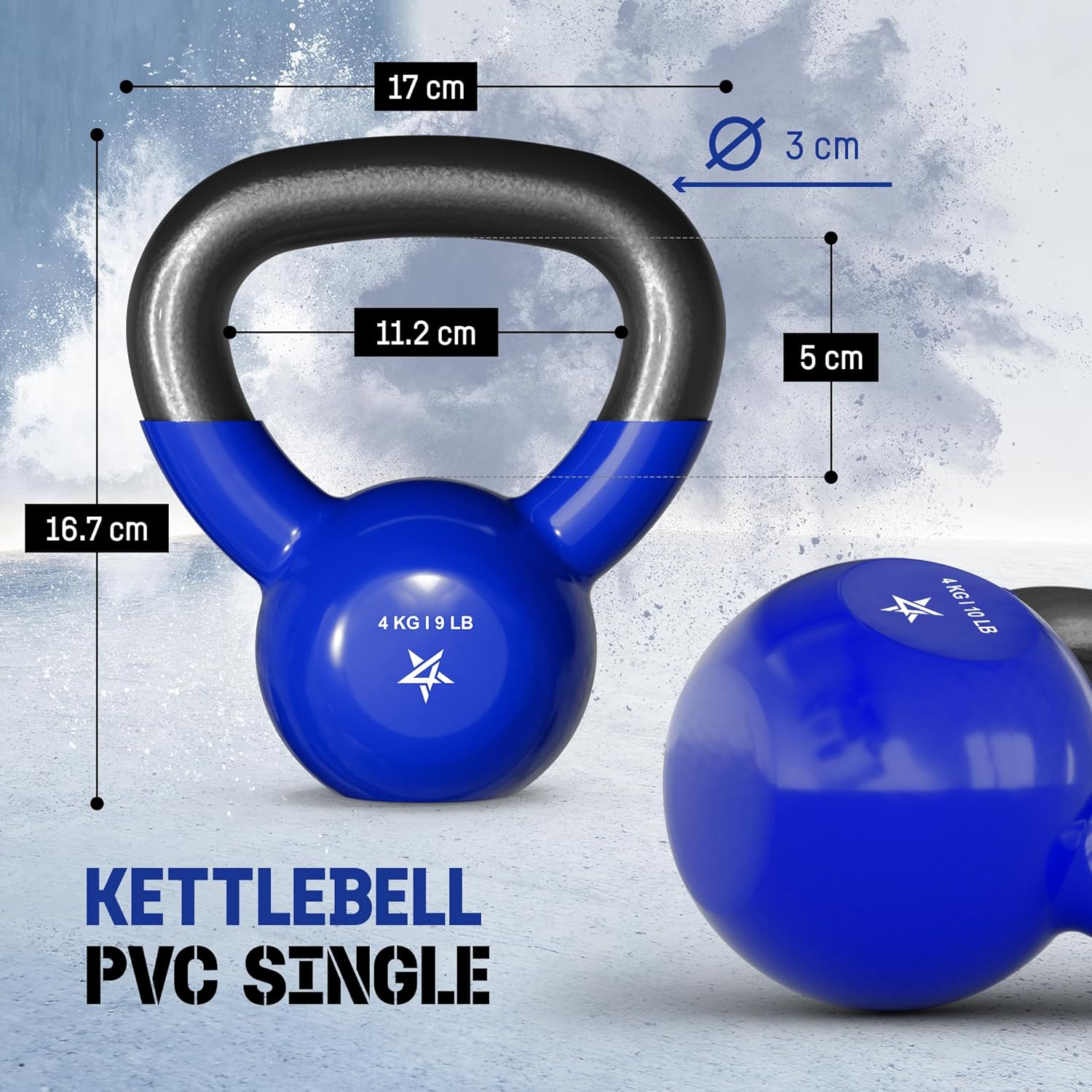 Kettlebell &ndash; PVC &ndash; 4KG image number 3