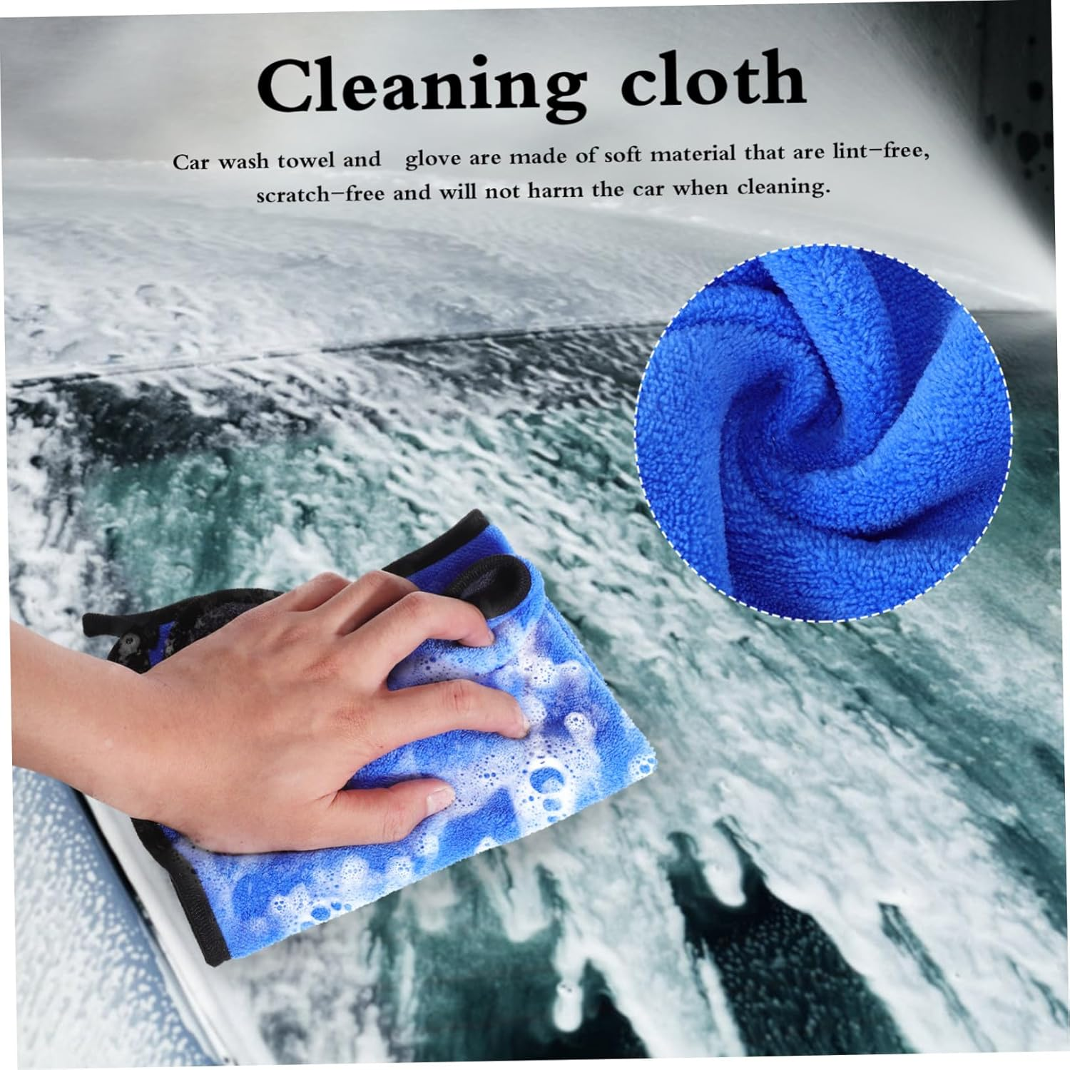 MAGICLULU Car Wash Cleaning Kit 5Pcs Set with Microfiber Mitt, Detachable Brush and Towels for Vehicle Exterior Detailing and Auto Care in Seasons image number 1