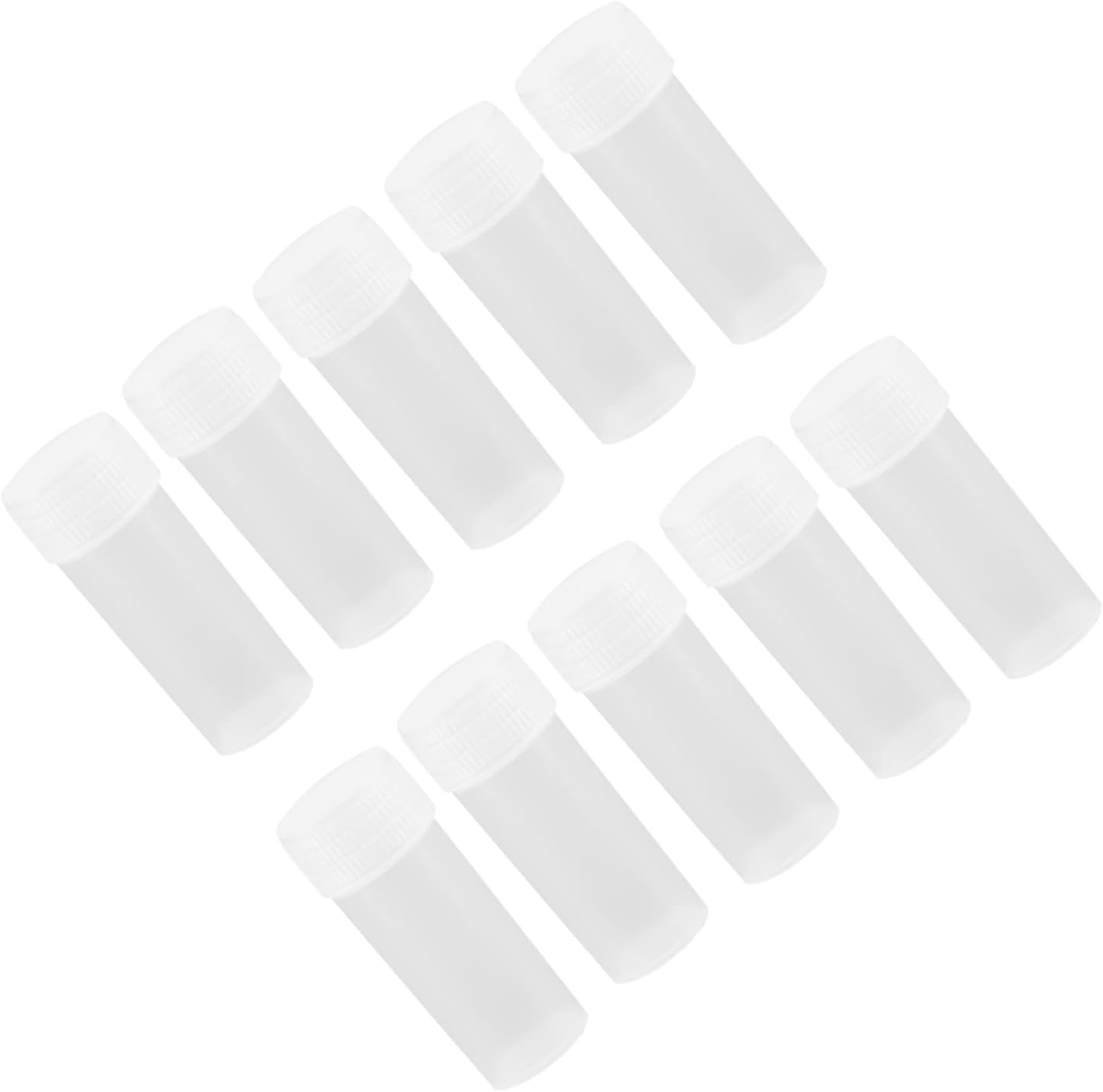 5Ml Volume Plastic Sample Bottles, Vial Storage Tube Bottles Translucent Bottle Vials Test Tubes with Screw Caps for Shampoo Lotions Emollient Water Shower Gel Emulsion Toiletry Labs image number 6