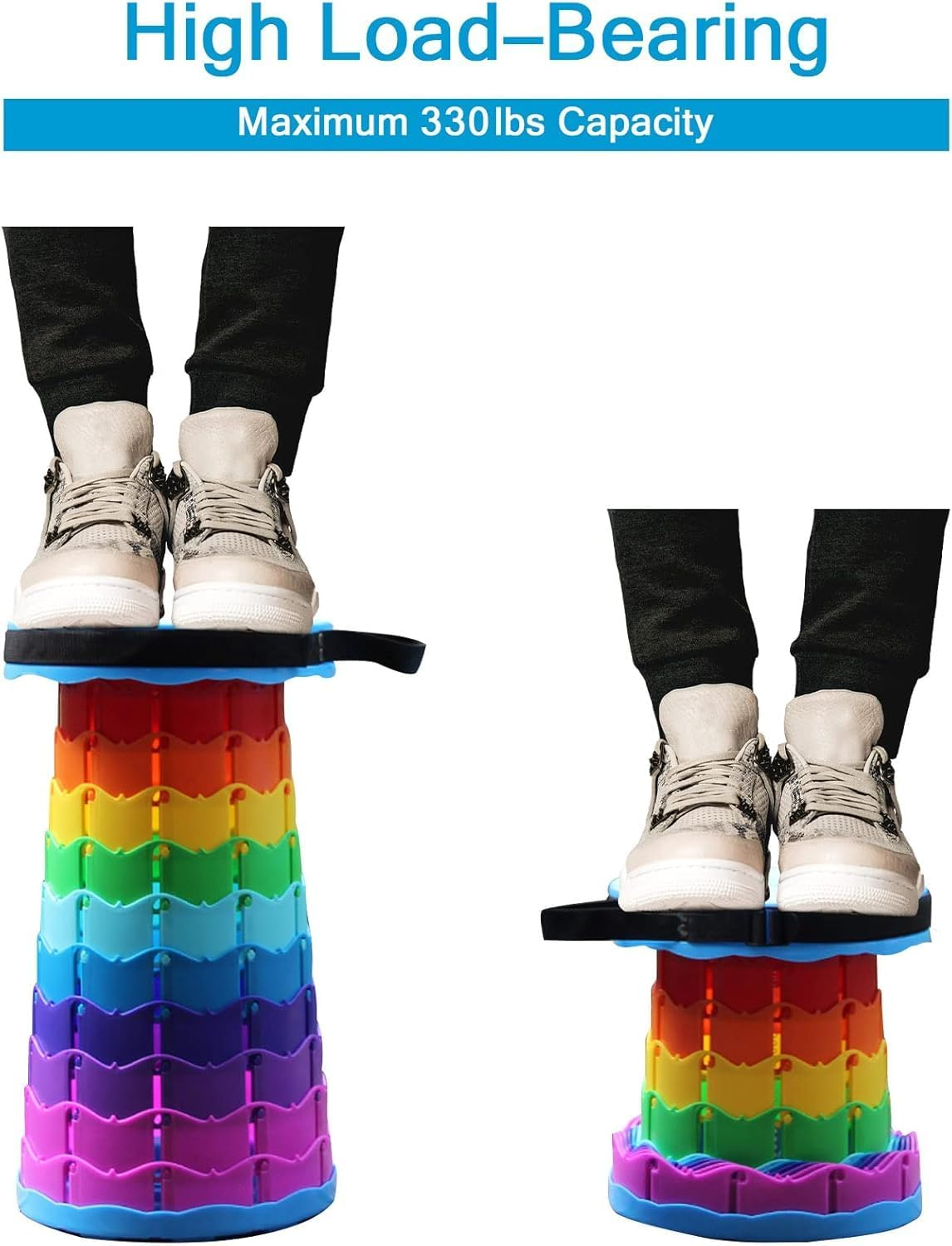 Upgraded Portable Collapsible Retractable Folding Stool, Lightweight Telescoping Foldable Camping Stool for Adults for Outdoor Fishing Hiking Gardening Travel BBQ, Hunting, Indoor Activities