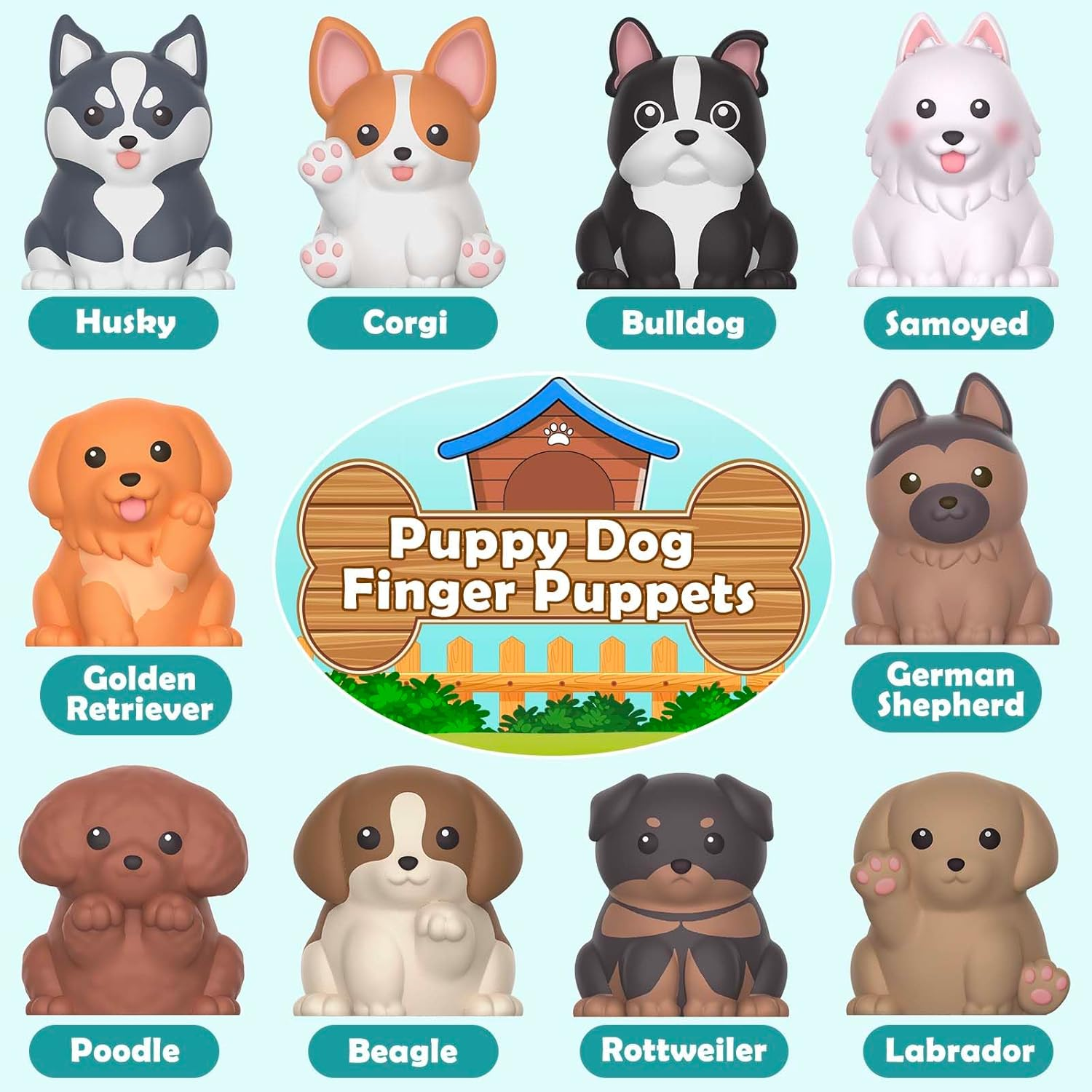 Aigybobo Learning Toys for Toddlers 1 2 3 Year Old, 20 Pcs Pet Dog Toys for Kids, Animal Counting Matching Sorting Fine Motor Educational Playset, Puppy Gifts for Baby Boys Girls Age 12-18 Months image number 5