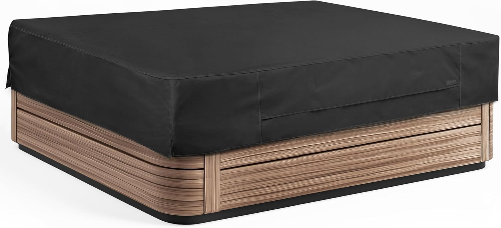 Nettypro Fade Resistant Hot Tub Cover Square 80 X 80 Inch Waterproof Outdoor SPA Cover Protector for Hot Tub, Black