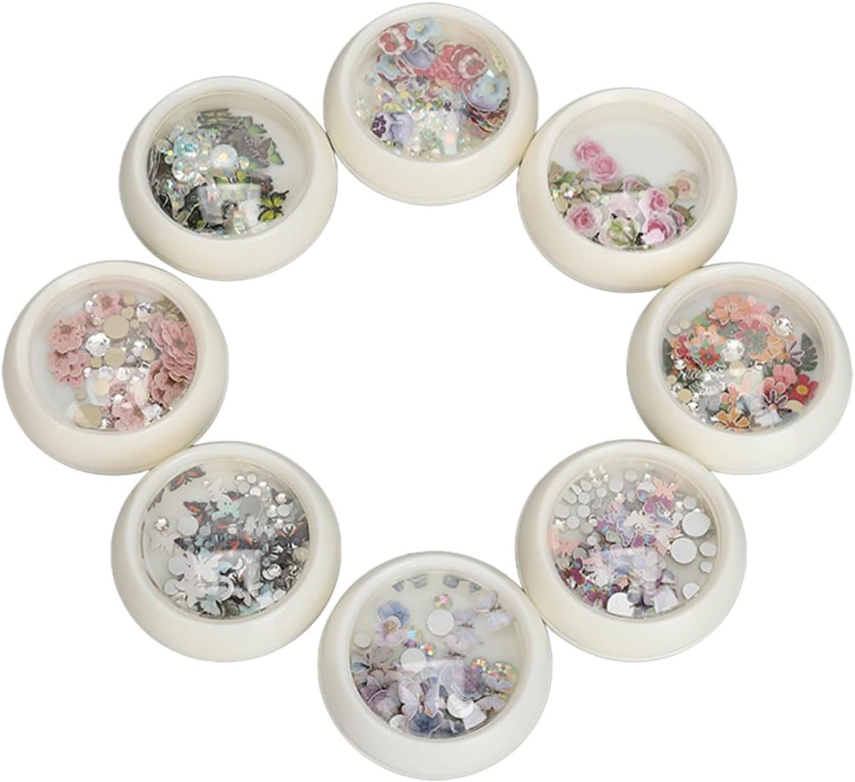 8Pcs Colorful Resin Nail Sequins Glitter Flakes DIY Design for Manicure Decorations image number 4