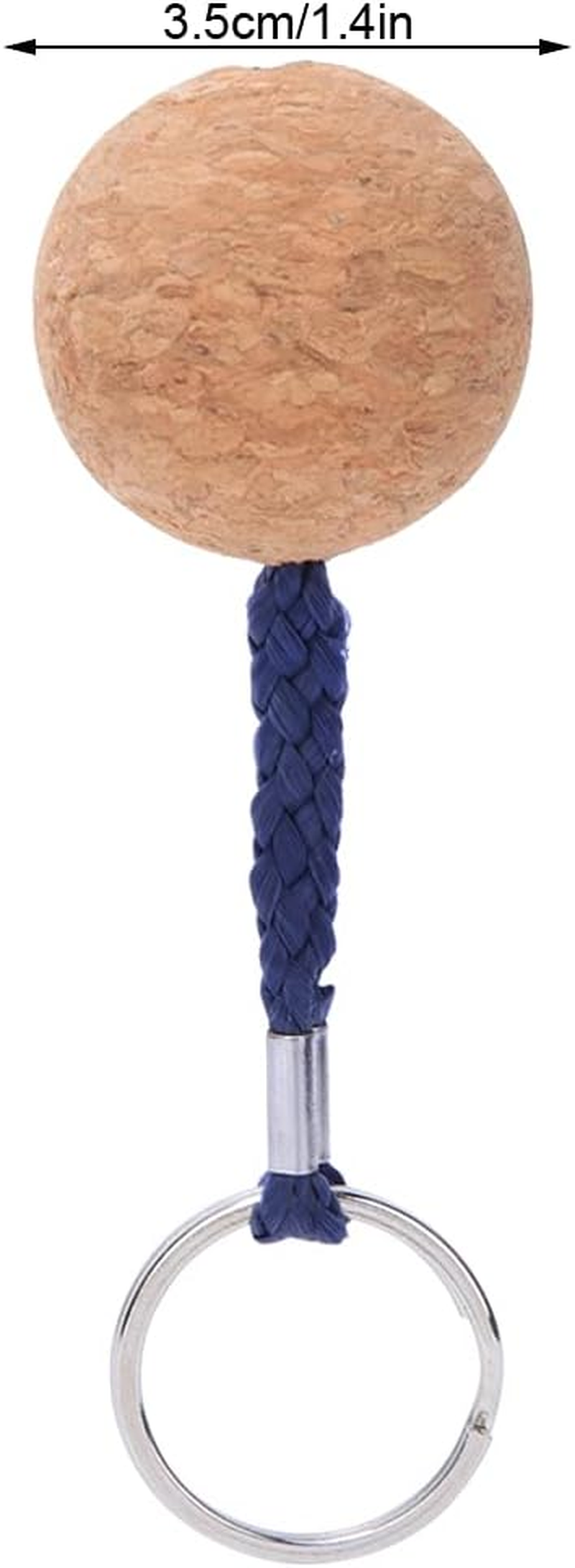 Floating Keychain, Floating Cork Ball Key Ring 2 Pcs Buoyant Keychain Floating Cork Keyring Water Sport Accessories for Marine Boat, Fishing, Sailing, Kayaking - Orange image number 6