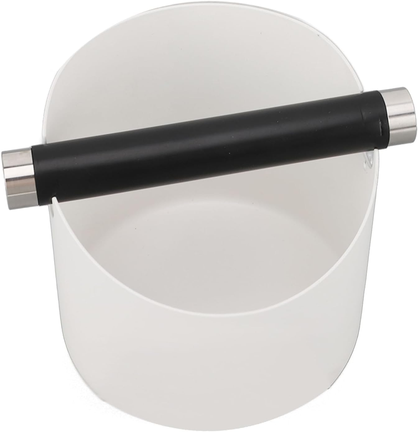 Stainless Steel Coffee Grounds Knock Box, 4.5 Inch Coffee Knock Box with Removable Knock Bar for Home (White) image number 5