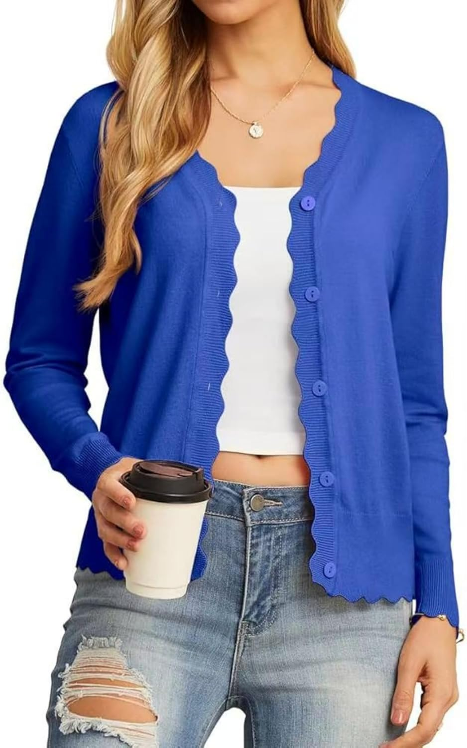 Womens Cropped Cardigan Knit Shrugs Dresses Tops V Neck Button down Cardigans Sweaters Slim Cropped Cardigan image number 5