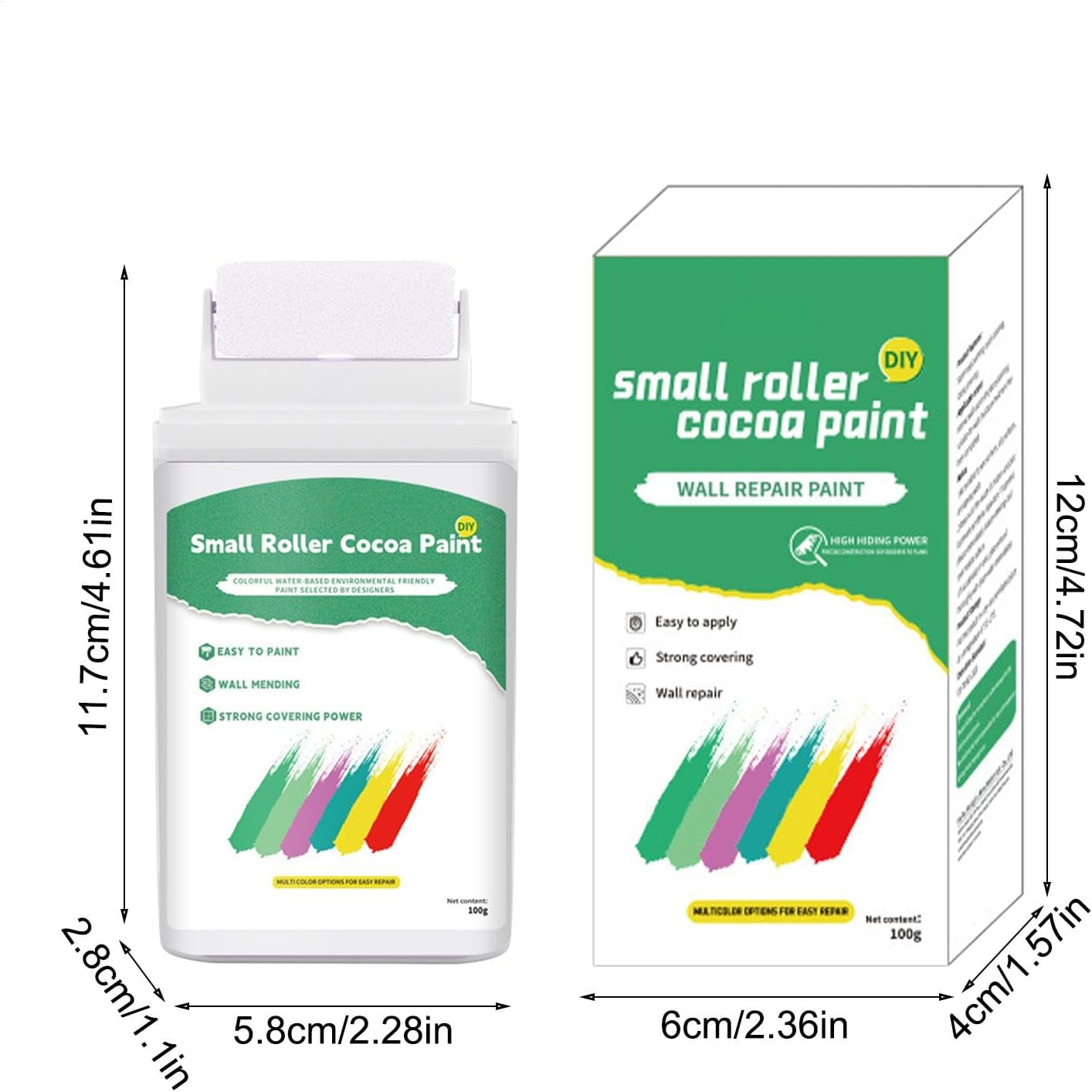 Wall Paint, Wall Repair Paste, Home Wall Painting Kit, White Ceiling Paint, Wall Touch up Paint, Paint with Roller Brush, Safe Wall Repair Kit, Wall Stain Remover Paint, Easy Wall Painting Solution image number 4