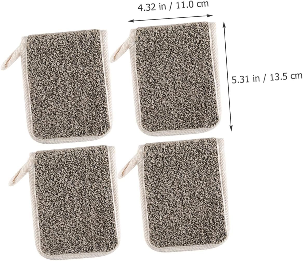 Healeved 4Pcs Exfoliating Soap Pouches Linen Soap Bar Scrubber Bag for Bath Shower for Home Travel image number 1