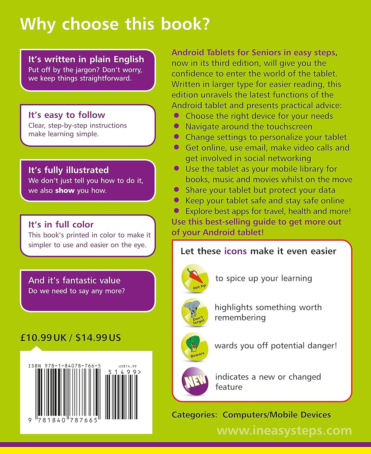 Android Tablets for Seniors in Easy Steps: Covers Android 7.0 Nougat image number 4