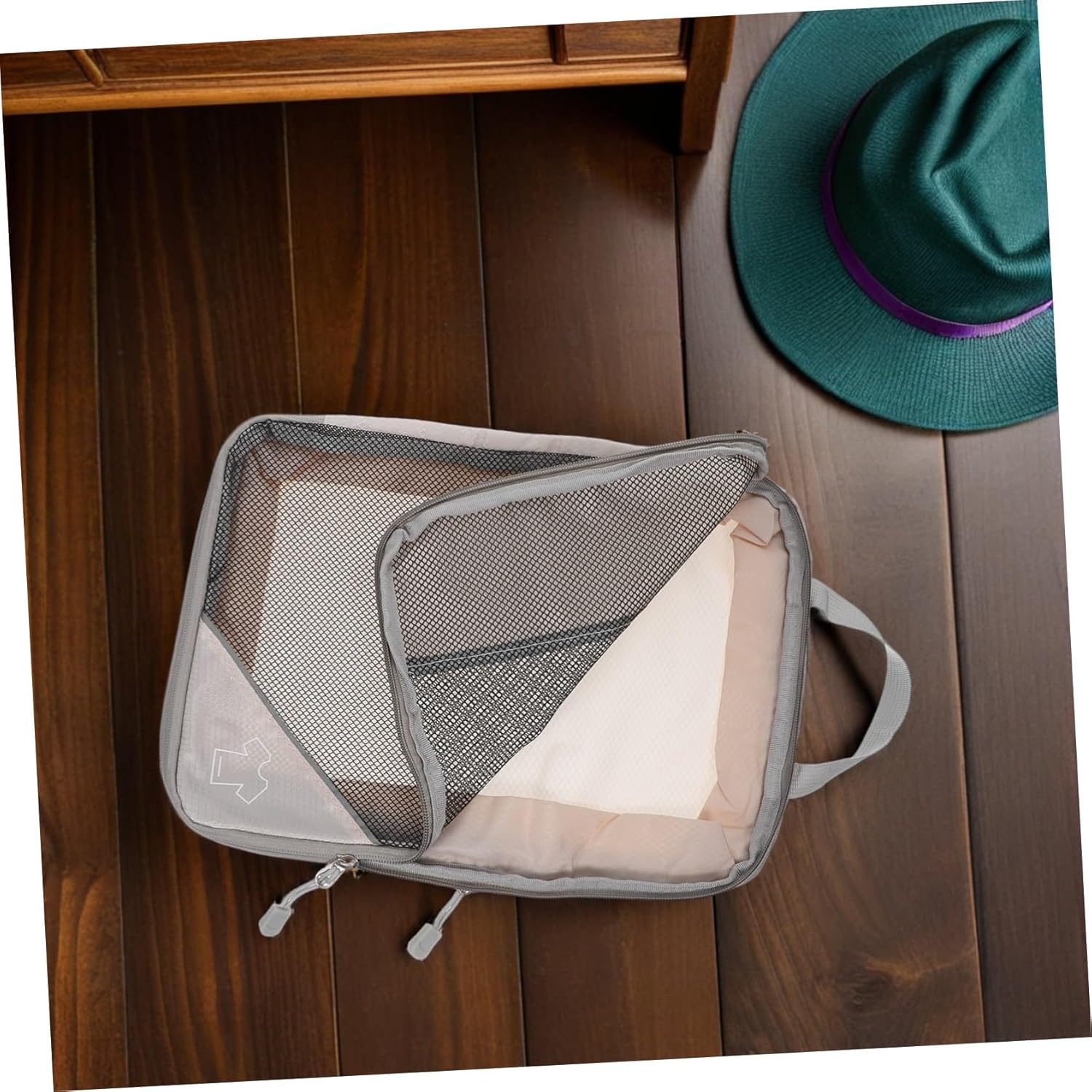 ROMISBABA 3PCS Travel Compression Zipper Storage Bags Expandable Packing Cubes for Suitcases Reusable Luggage Organizers Space-Saving Self-Compressible Storage Bags for Clothes Shoes image number 4