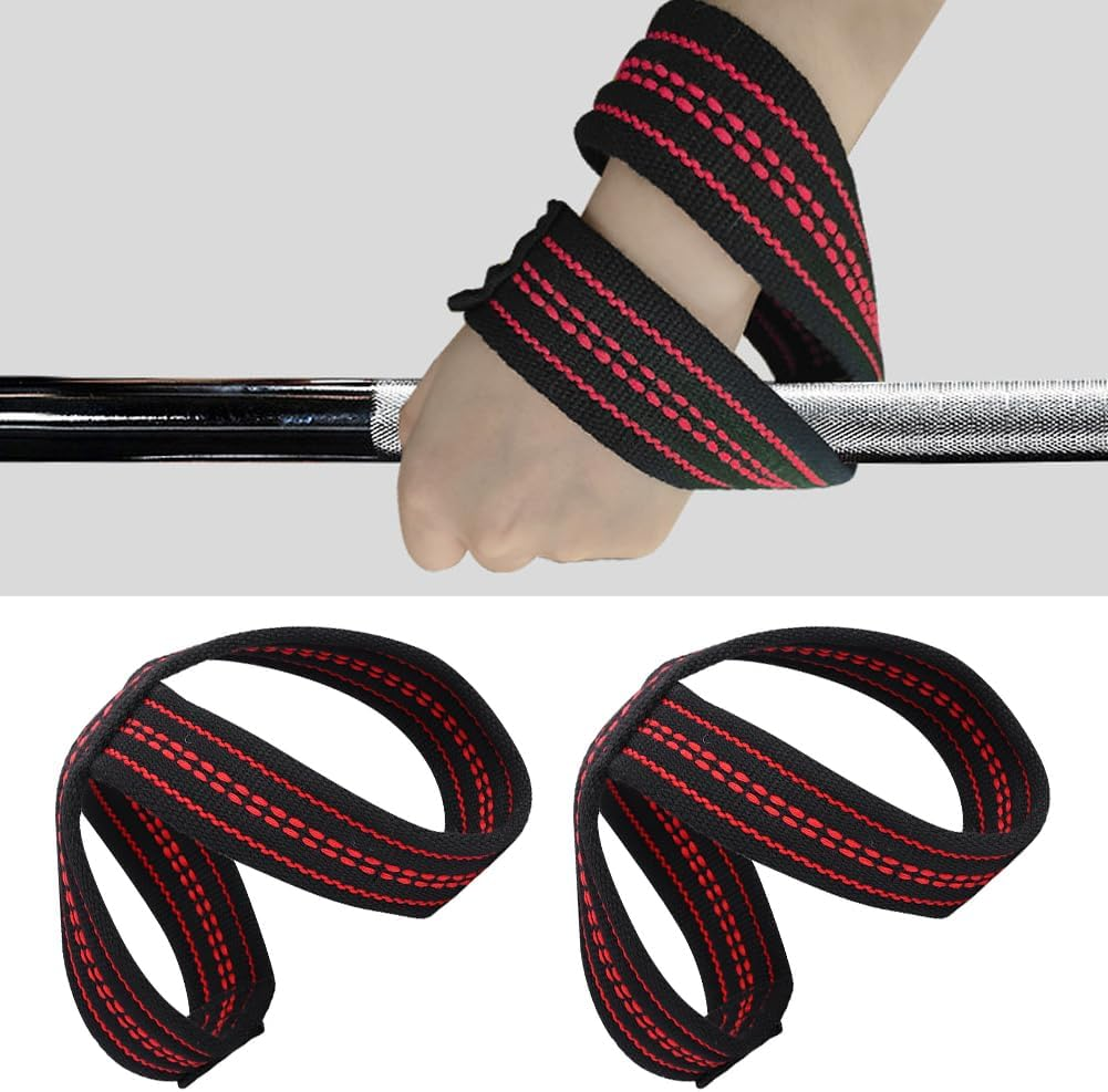 Deadlift Straps Figure 8 Loop Weight Lifting Strap Prevent Grip Slip Cross Training Strong Weightlifting Wrist Guard for Power Lifters Weightlifters Workout Enthusiasts image number 1