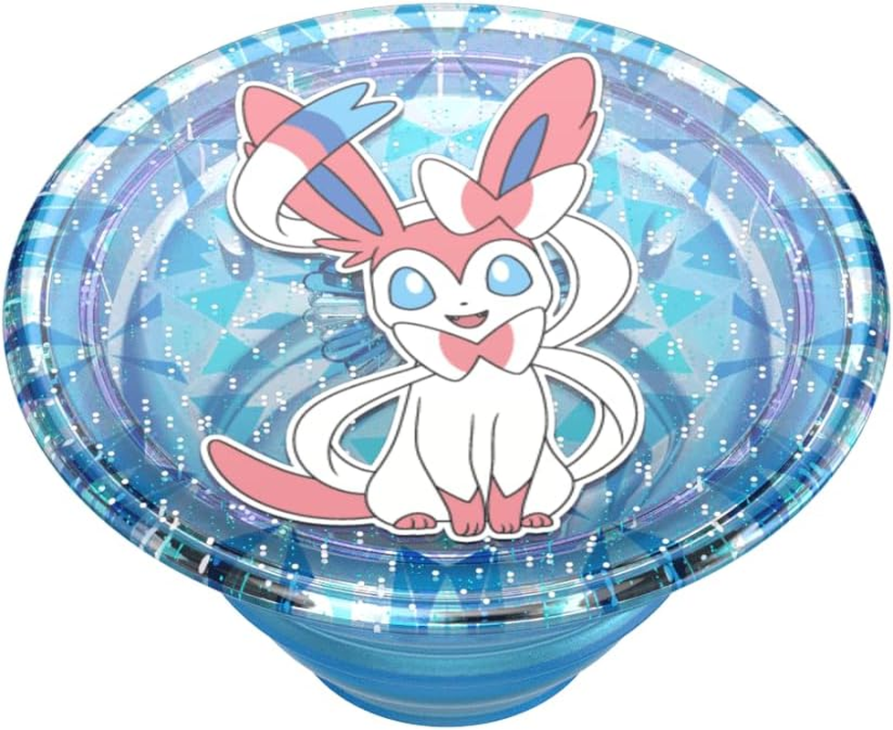 Popsockets: Popgrip - Expanding Stand and Grip with a Swappable Top for Smartphones and Tablets - Pok&eacute;mon - Diamond Sylveon Glitter Graphic - Bulbasaur Nap image number 3