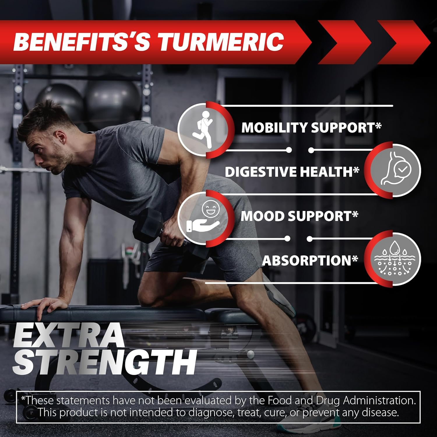 Turmeric Curcumin with Black Pepper 95% Standardized Curcuminoids | 2 Month Supply | Non-Gmo, Gluten Free image number 4