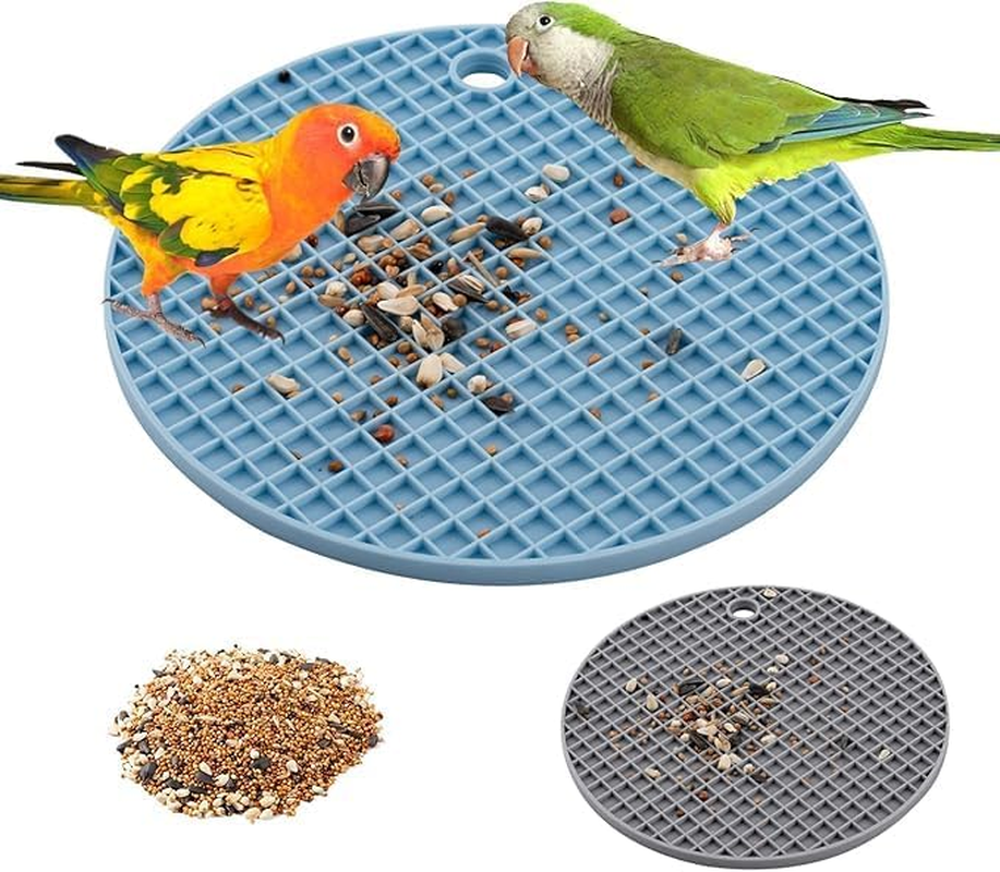 Limcryspp 2 Bird Foraging Toys, Interactive Puzzle Pads, and Food Retarders Are Suitable For, Phoenixes, Cone-Tailed, Tiger-Striped Parrots, and African Grey (Blue + Grey) - Orange + Green image number 6