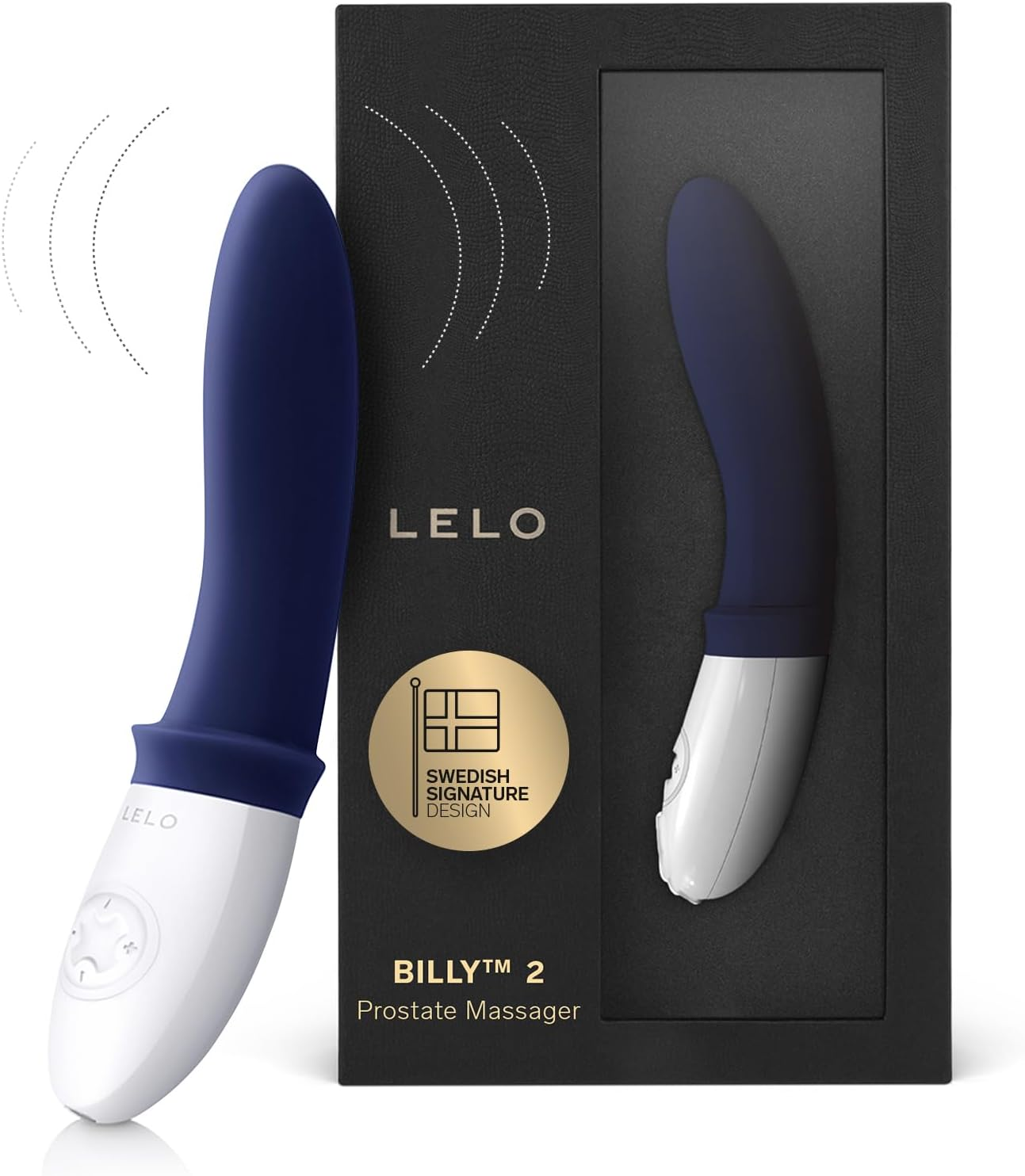 LELO BILLY 2 Prostate Massager, Vibrating Butt Plug with 8 Pleasure Settings, Smooth and Rechargeable Anal Plug, Anal Toys for Men, Vibrating Prostate Massager, Prostate Vibrator for Men, Deep Blue