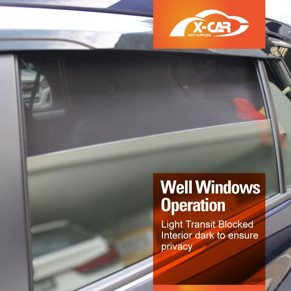 X-CAR Magnetic Car Window Sun Shade Compatible with Honda CRV CR-V 2017-2023 Rear Side Window Blind Mesh image number 4