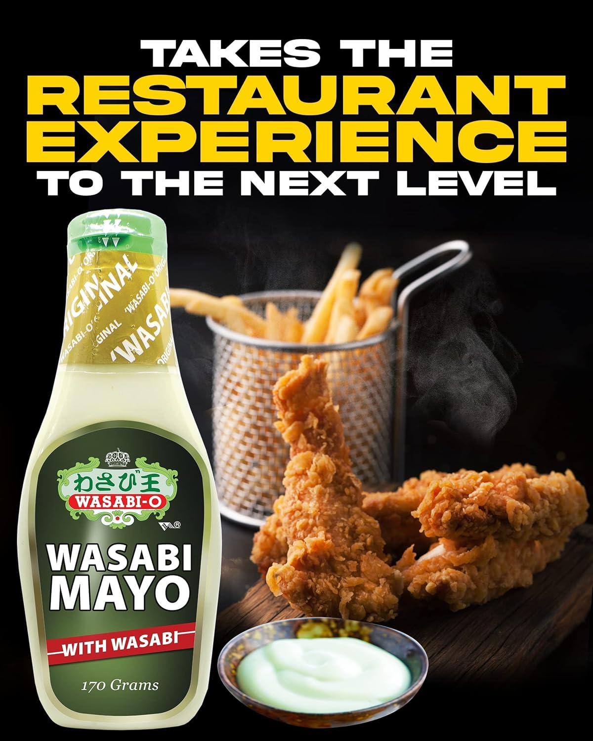 Wasabi O Spicy Mayonnaise - Premium Mayo Cream with Real Wasabi, Fat Free, Healthy, Vegan Japanese Mayonnaise Sauce for Dressing & Seasoning, 170G Squeeze Mayo Bottle Pack of 2 image number 5