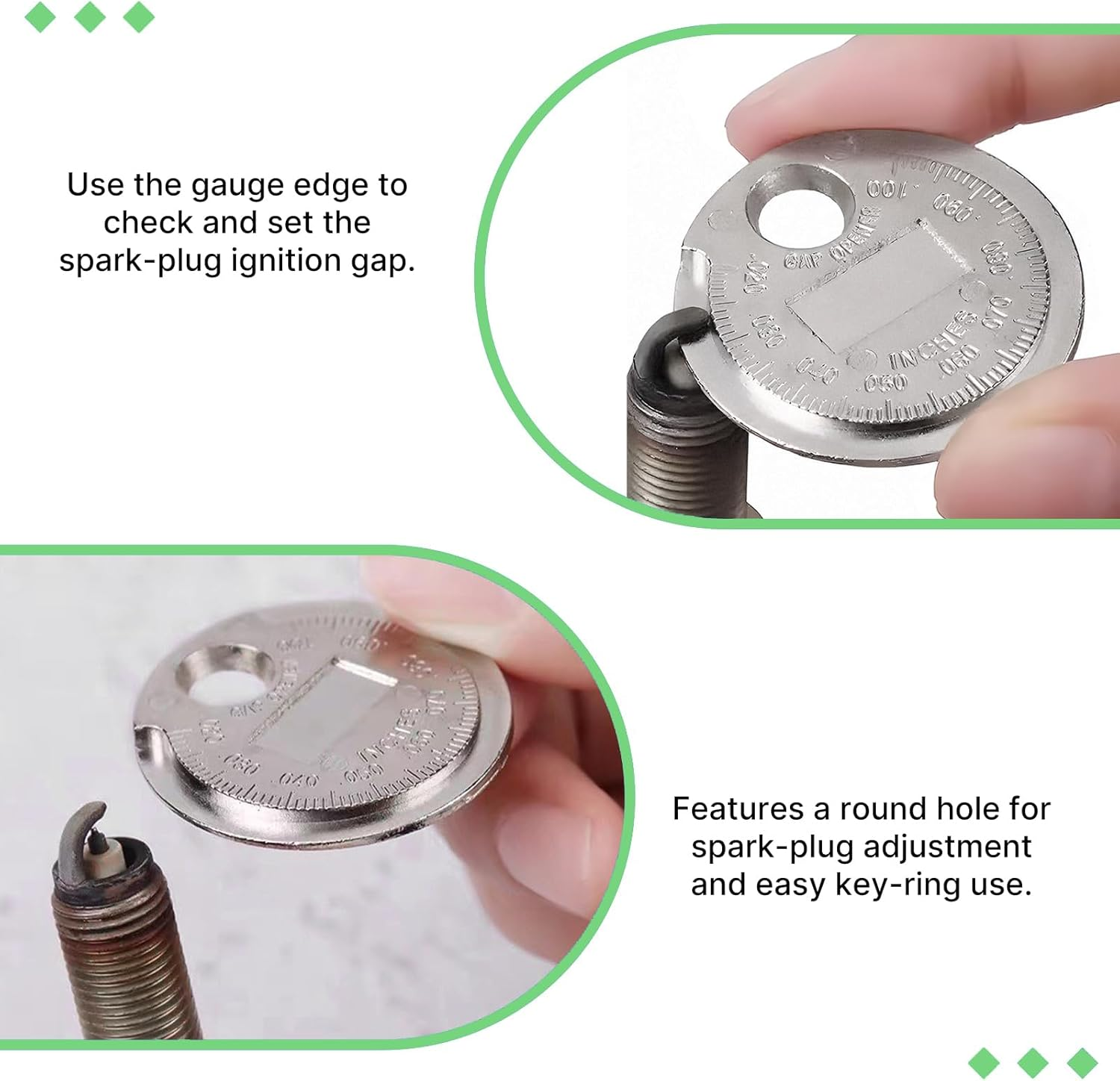 Precision Spark Plug Gap Gauge & Gapper &ndash; Premium Gapping Set with Accurate Gap Measurement, Universal Engine Tune-Up Accessory for Cars & Motorcycles image number 4