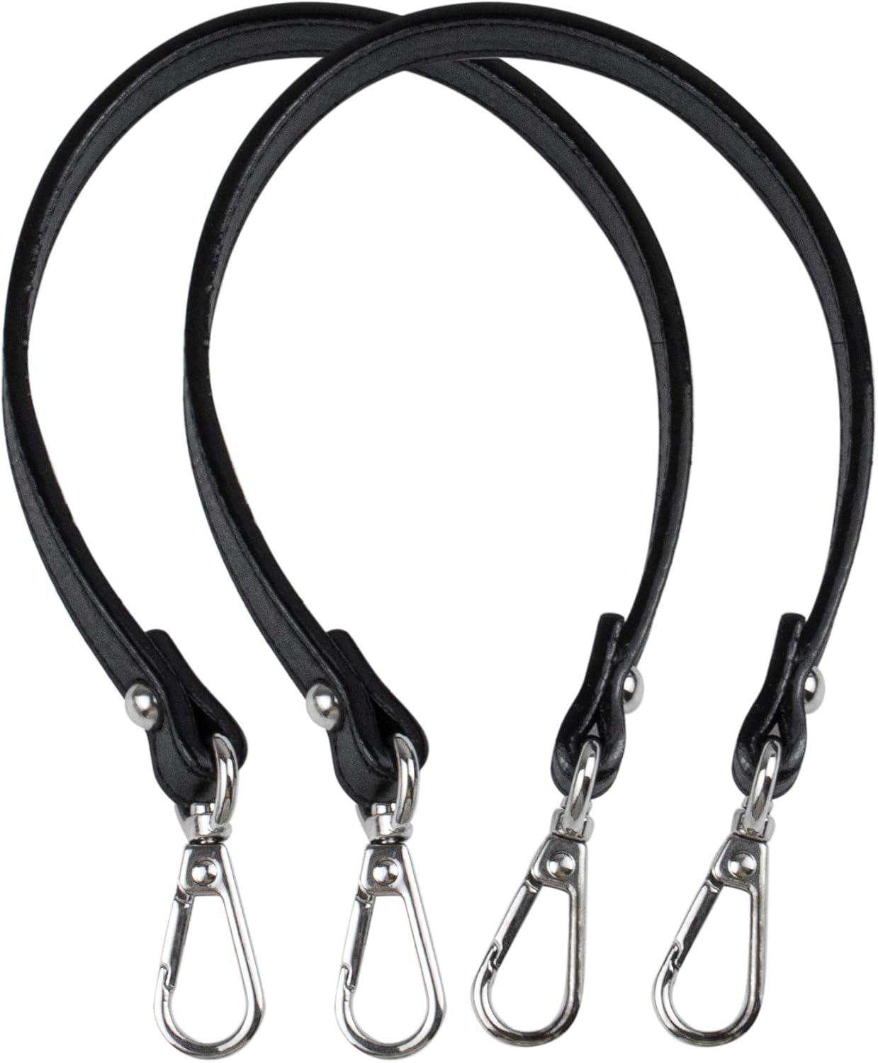 AUEAR, 2 Pack Leather Purse Strap Replacement Handbag Shoulder Bag Black with Gun Black Lock MC16752_GROUP1