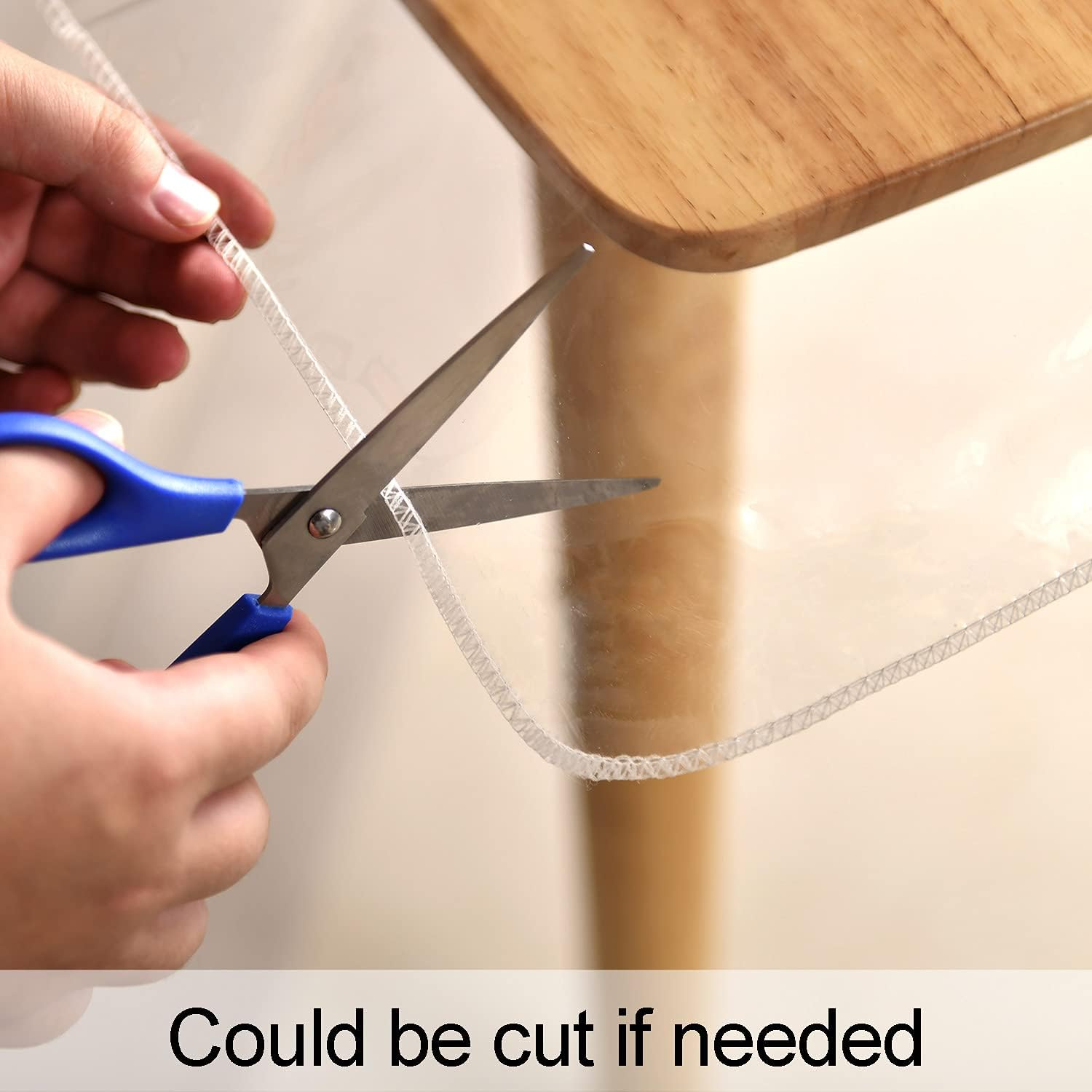 Hiasan Clear Plastic Tablecloth Rectangle - 100% Waterproof Oilproof Stain Resistant Wipeable Transparent Vinyl Table Cloth Protector, 70 X 70 Inch image number 4