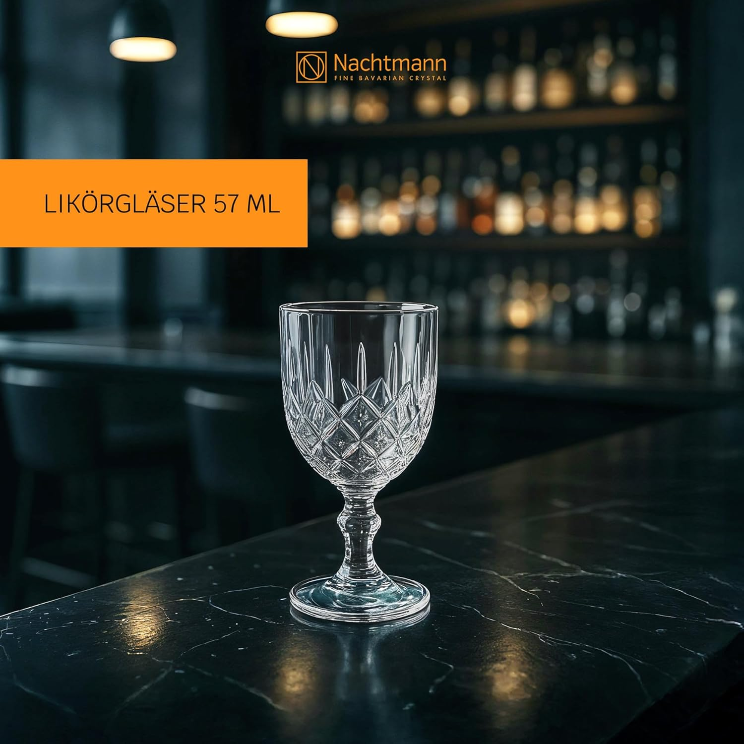 Nachtmann Noblesse Liqueur Goblet Glass, Clear &ndash; Classic Crystal Barware for Spirits & Aperitifs &ndash; Dishwasher-Safe Machine-Made Glass &ndash; 57 Ml Capacity (Pack of 4) image number 4