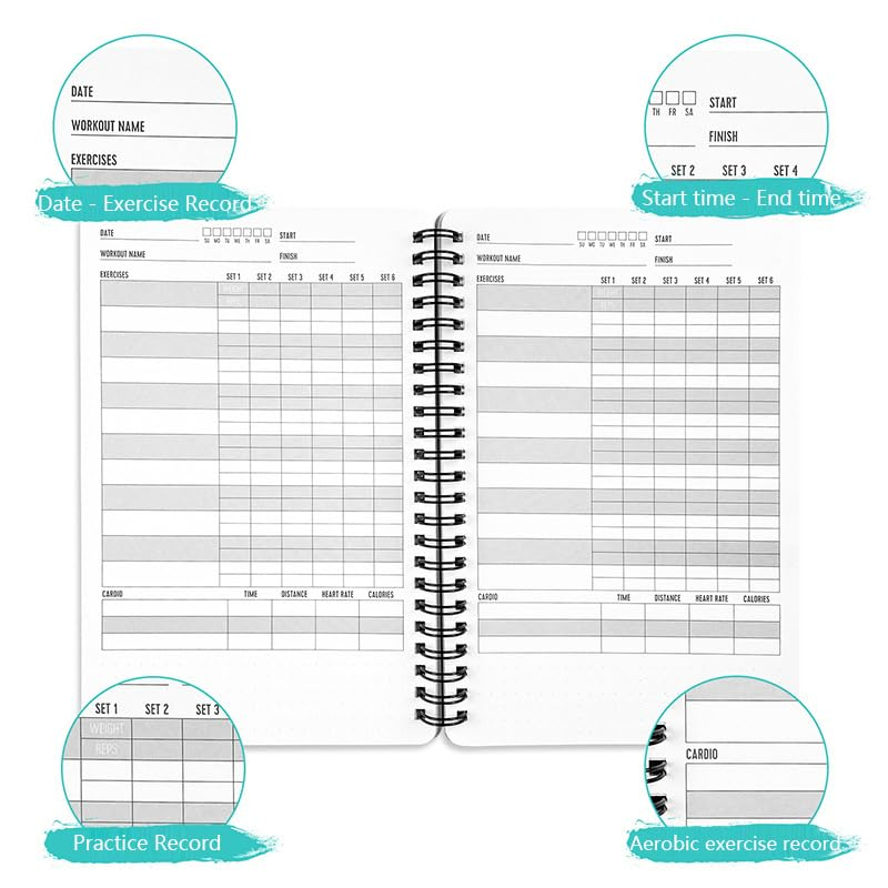Gym Workout Log Book,Workout Planner for Daily Fitness Tracking,Personal Training Diar,Set Your Fitness Goals,Record Your Progress in Clear Detail image number 4