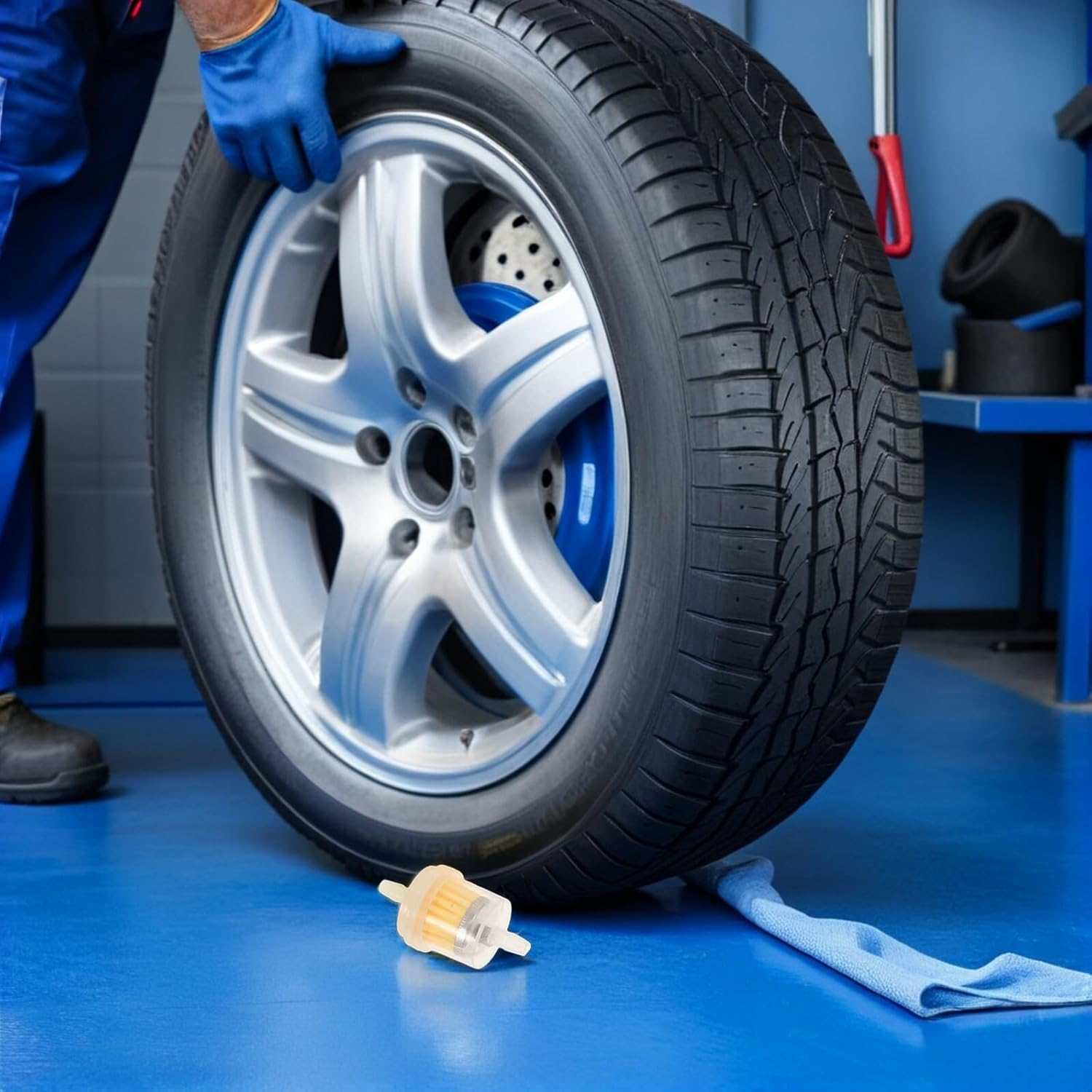 20Pcs Magnetic Inline Fuel Filter for Motorcycles Lawn Mowers Atvs Small Engines Gasoline Gas Filter Replacement with Quick Installation and Filtration image number 4