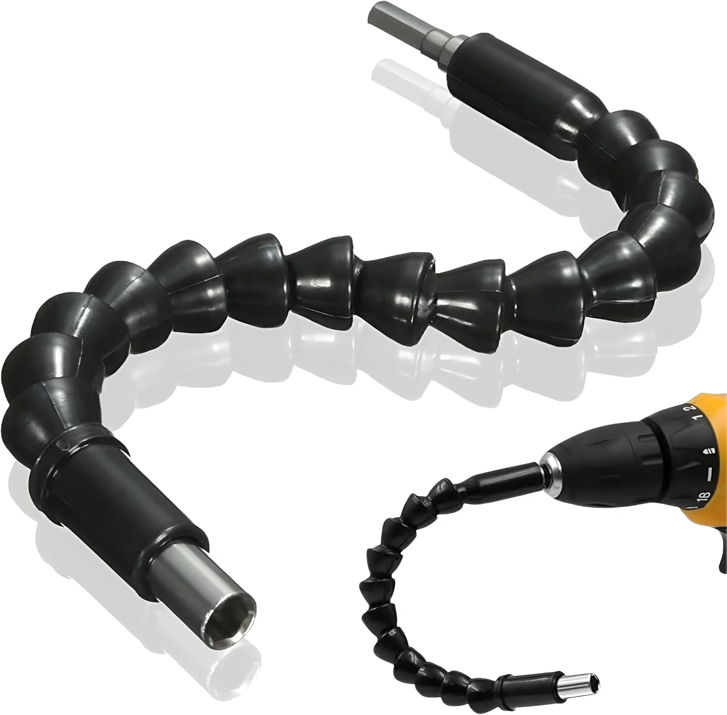 Spendeal Flexible Drill Bit Extension Hex Soft Shaft, Flexible Screwdriver Extension for Connect Drive Shaft Tip Drill Bit Kit Adaptor image number 2