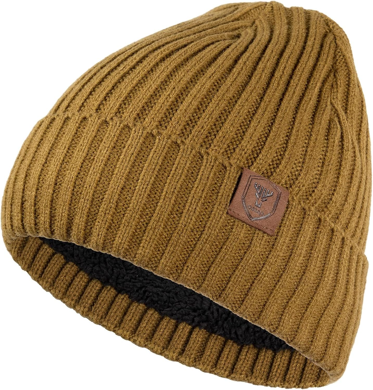 OZERO Winter Beanie Hat Warm Knit Skull Cap Thermal Thick Polar Fleece Snow Cap for Men and Women