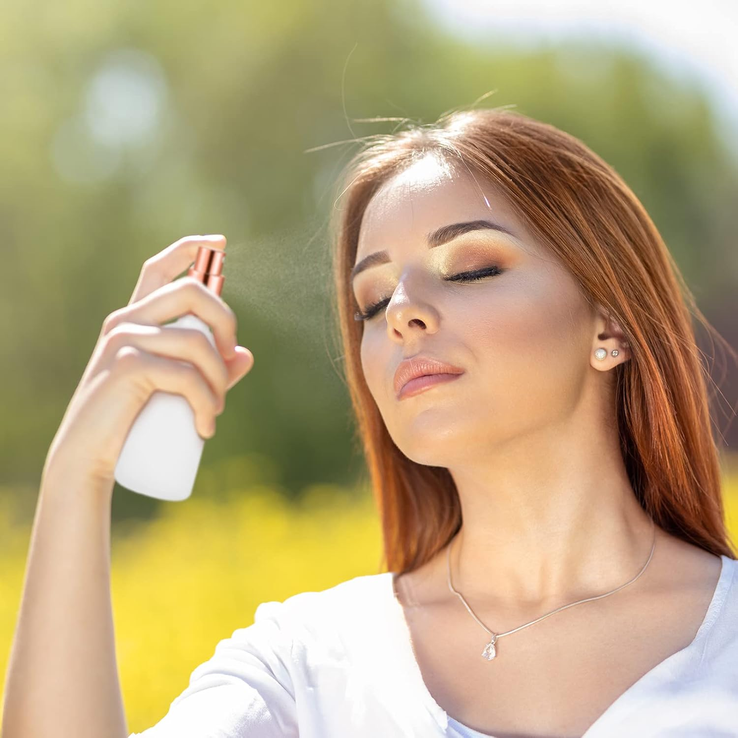 Roshtia 30 Pcs 3.4 Oz/ 100 Ml Rose Gold Glass Spray Bottle Refillable Perfume Atomizer Clear Decorative Empty Bottles with Fine Mist Sprayer Pump for Face Body Travel image number 5