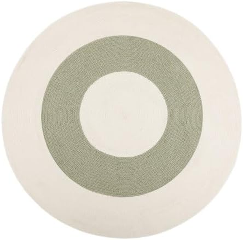 La'Grace Home Lorena Braided Reversible Kids Rug, Sage Green/Off White image number 1