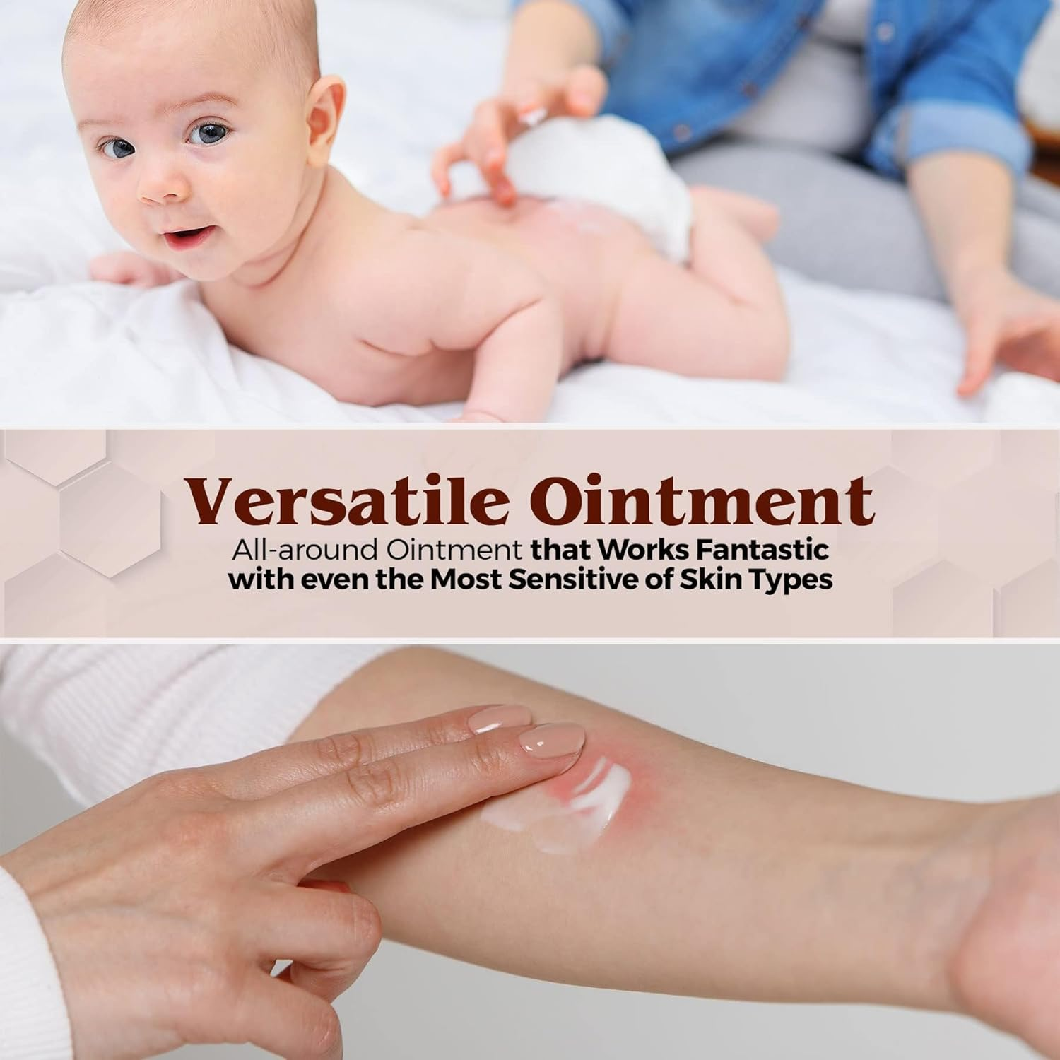 Medca Vitamin a & D Diaper Rash Ointment- Protectant Cream for Sensitive Baby Skin - Lanolin & Petrolatum Formula, Dry-Cracked Hands/Feet/Face Skin, 1Oz Tube, Pack of 4 image number 5