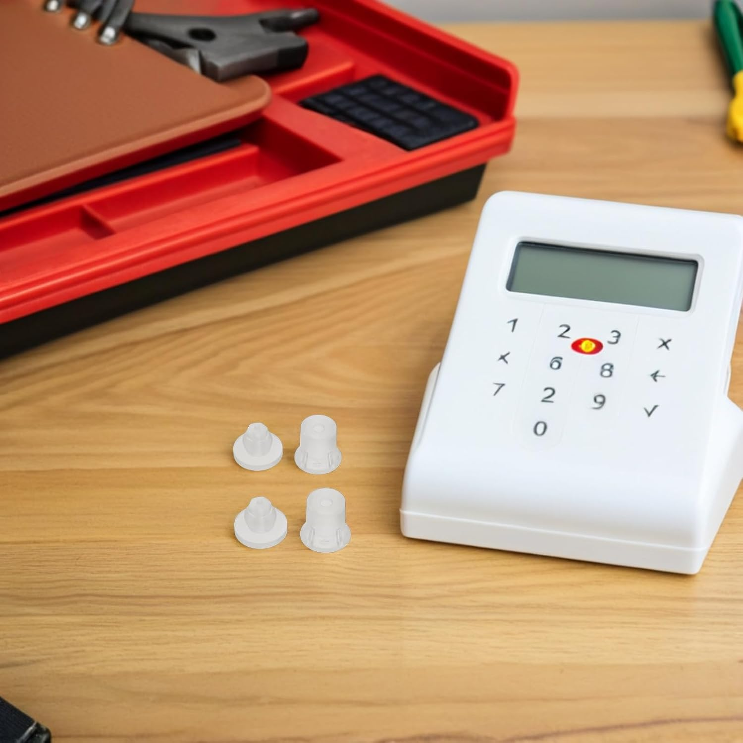 SEWOART 10 Sets 20&times;20Mm Acrylic Mirror Nails with Screws for Wall Mounting Advertising Signs and Glass Decor, Invisible Fixing Hardware for Home, Office, and Store Use image number 4