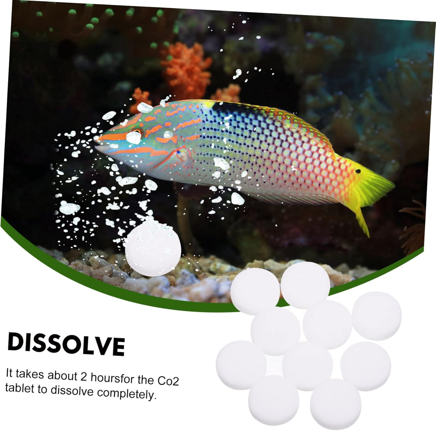 Housoutil 2 Aquarium Plant Fertilizer Tablets Natural Material CO2 Supplement for Fish Tank Water Grass No Odor Aquarium Accessory Supplies image number 2