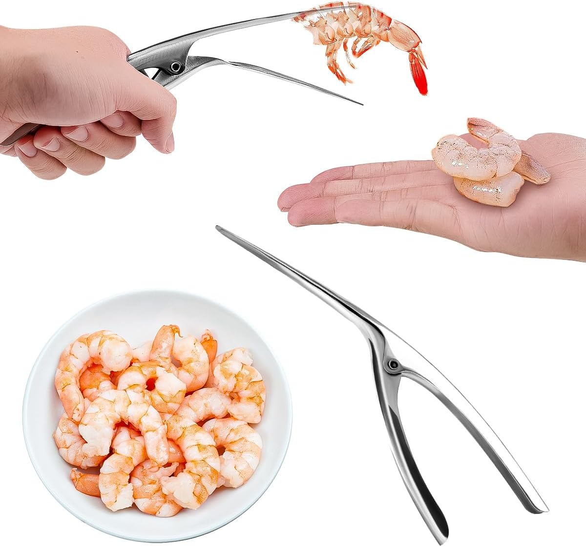 Folmywy Shrimp Deveiner Tool Prawn Peeler Stainless Stee Seafood Outer Shell Cleaner Professional Portable Practical Gadgets Kitchen Home Essentials