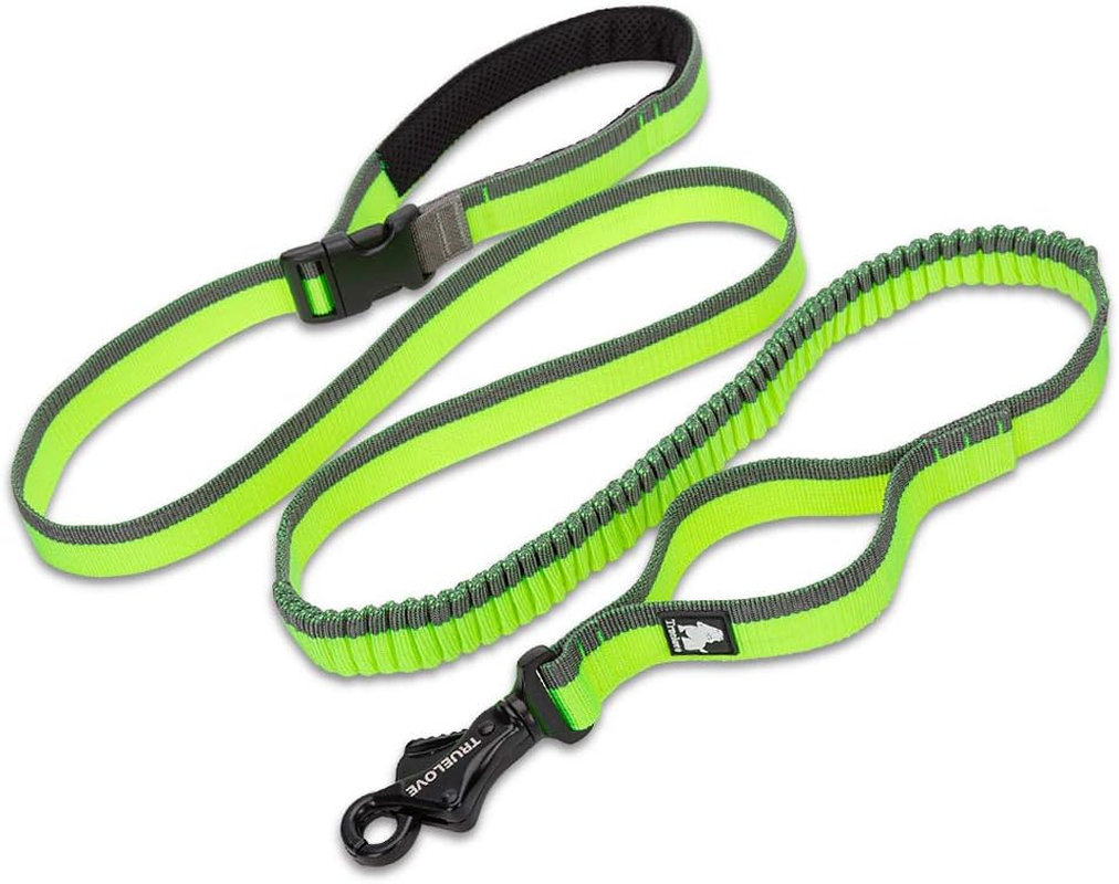 TRUE LOVE Training Lead Hands Free Leash Padded Handle Dog Walking Rope Tll2271(Black, M)