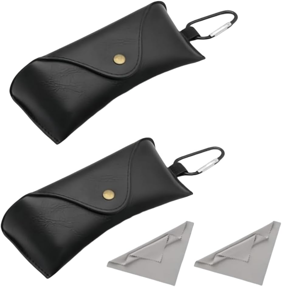 Sunglasses Bag, 2 Pack Eyeglasses Cases, Protective Glasses Case Sunglasses Case for Men,Women image number 3