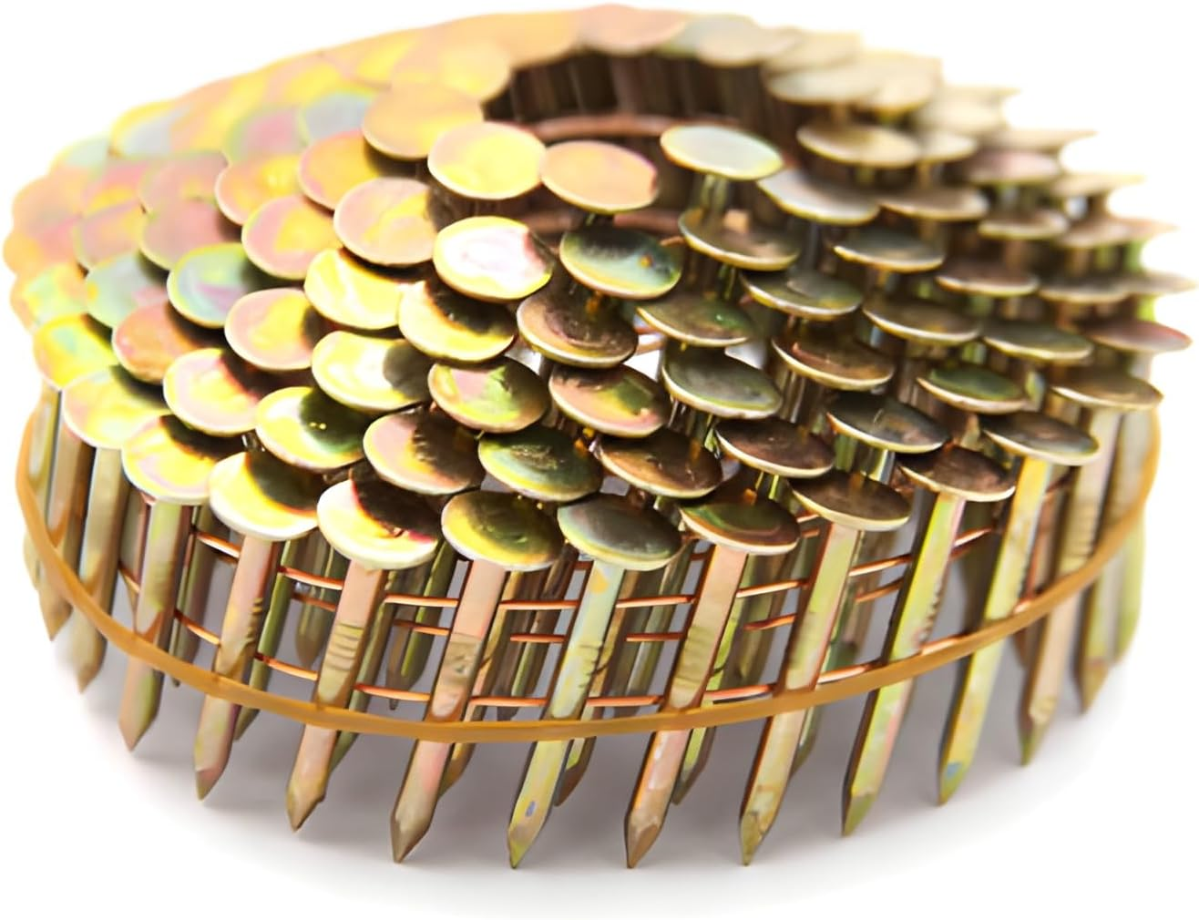 Coil Roofing Nails 1-1/4" X 0.120 Electro Galvanized, 15 Degree - 720Pcs (120Pcs per Coil, 6Coils per Box) - DHCRN-114.120-720 image number 1