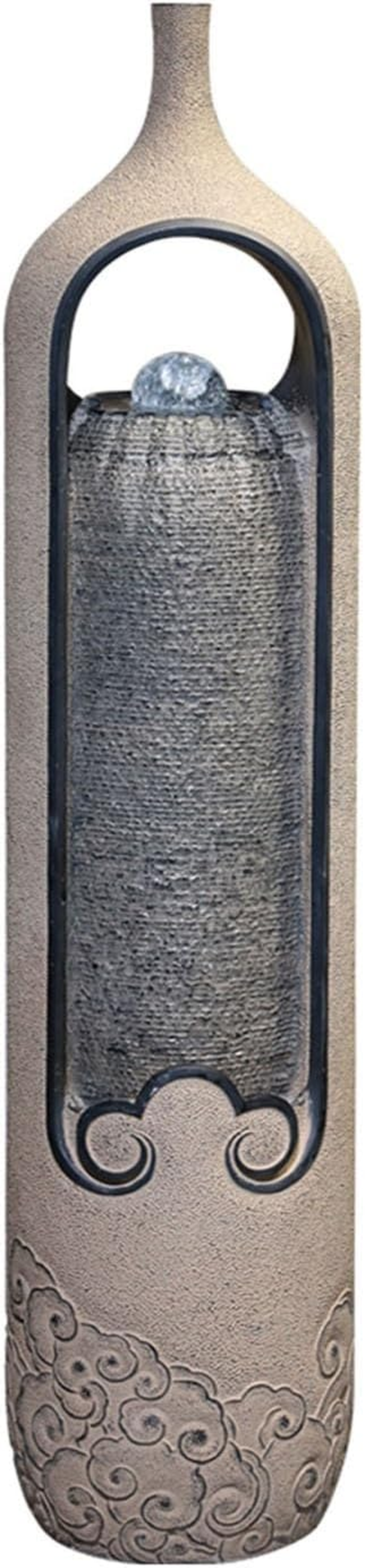 Outdoor Fountain New Chinese Outdoor Fountains and Waterfalls Freestanding Fountain Indoor Fountain-Ball with LED Light for Garden Patio Backyard Porch Balcony Home image number 4